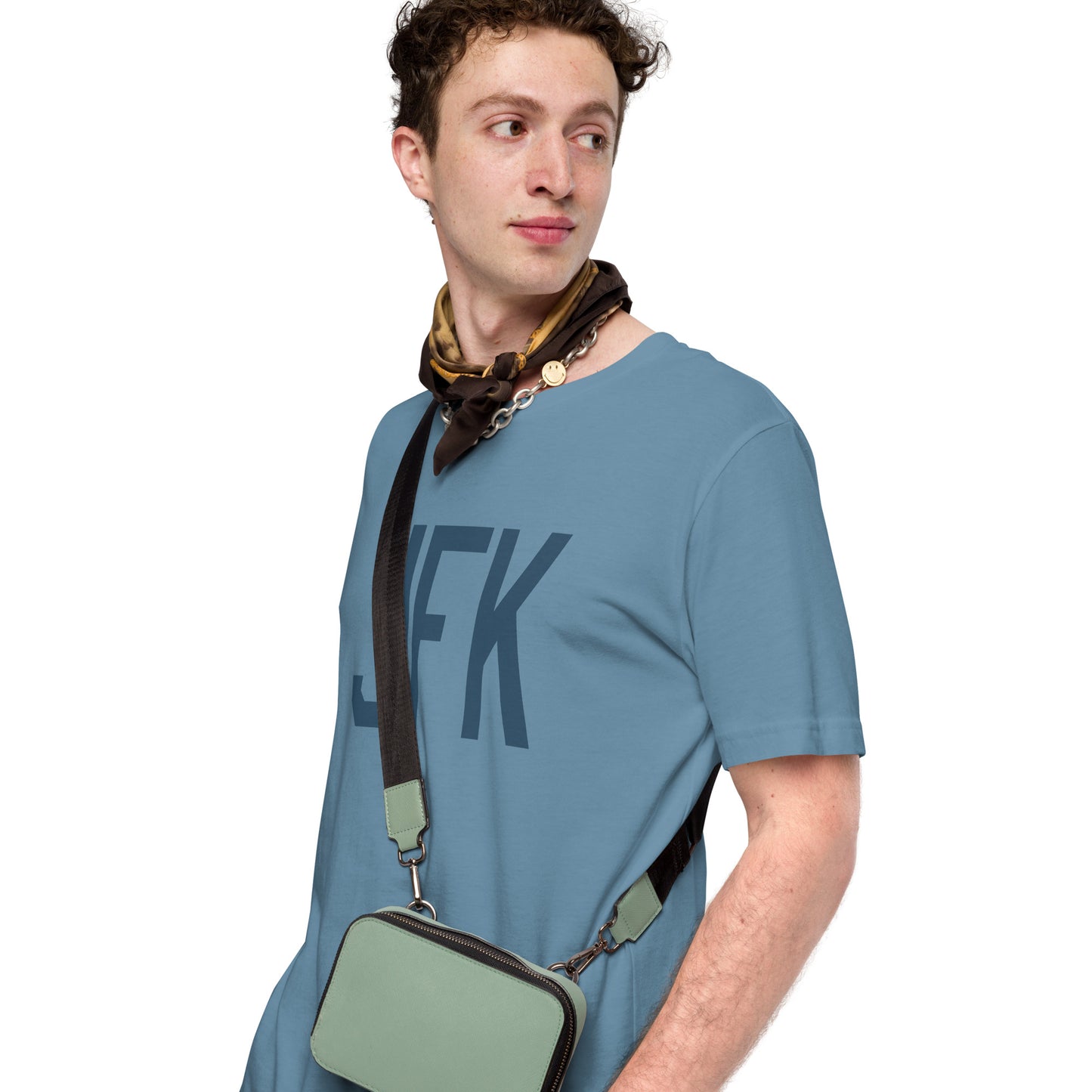 Aviation Lover Unisex T-Shirt - Blue Graphic • JFK New York City • YHM Designs - Image 03