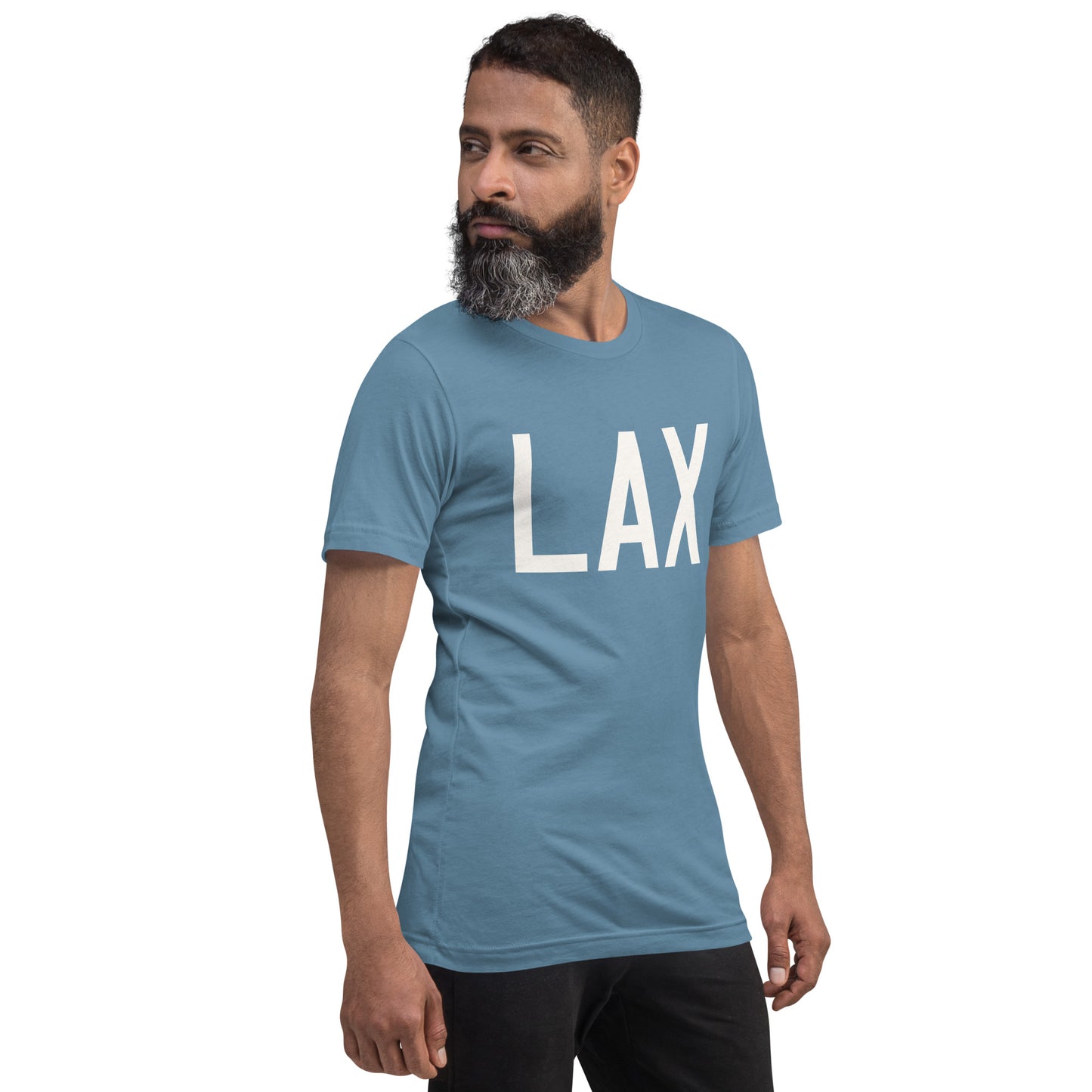 Airport Code T-Shirt - White Graphic • LAX Los Angeles • YHM Designs - Image 10
