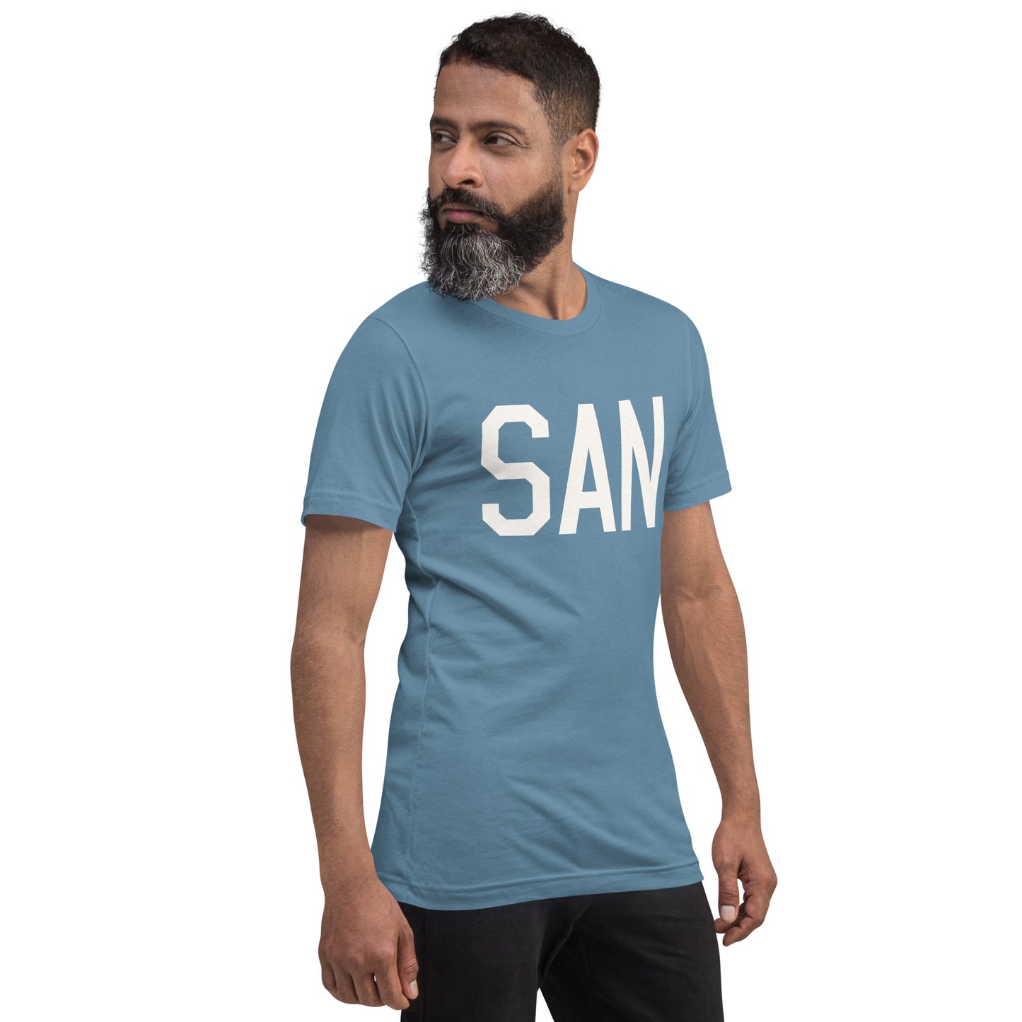 Airport Code T-Shirt - White Graphic • SAN San Diego • YHM Designs - Image 10