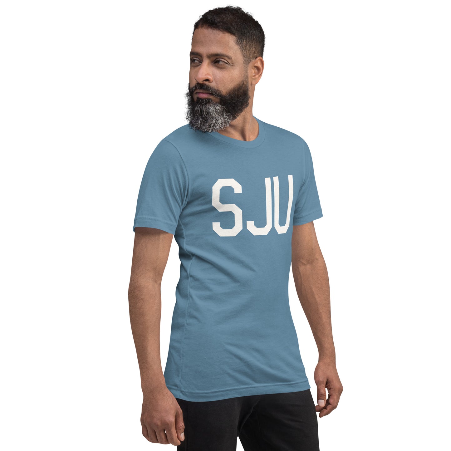 Airport Code T-Shirt - White Graphic • SJU San Juan • YHM Designs - Image 10