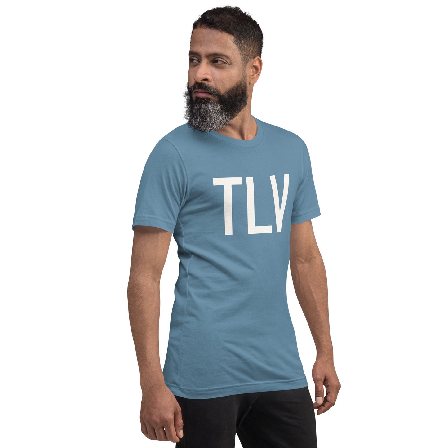 Airport Code T-Shirt - White Graphic • TLV Tel Aviv • YHM Designs - Image 10