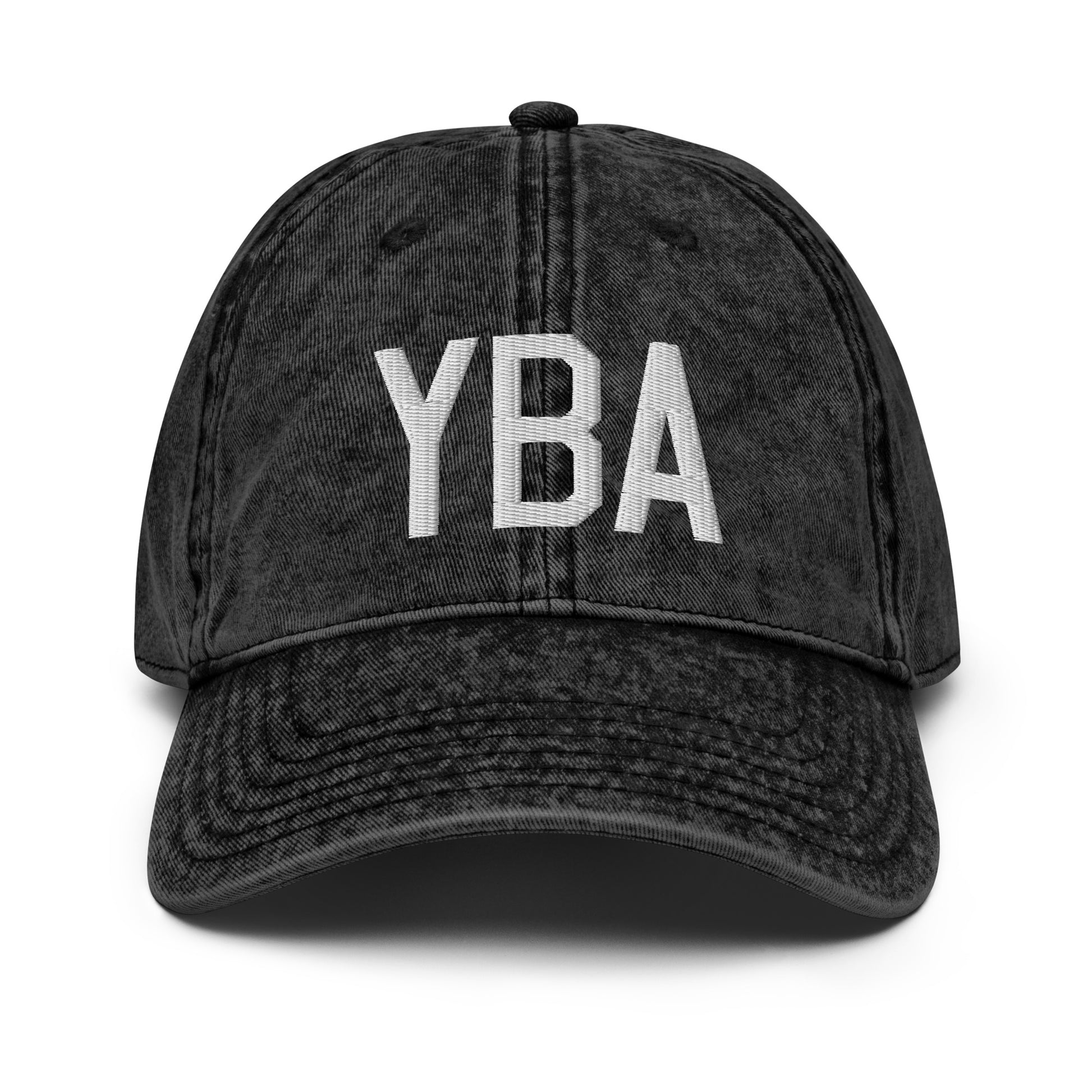 Airport Code Twill Cap - White • YBA Banff • YHM Designs - Image 14
