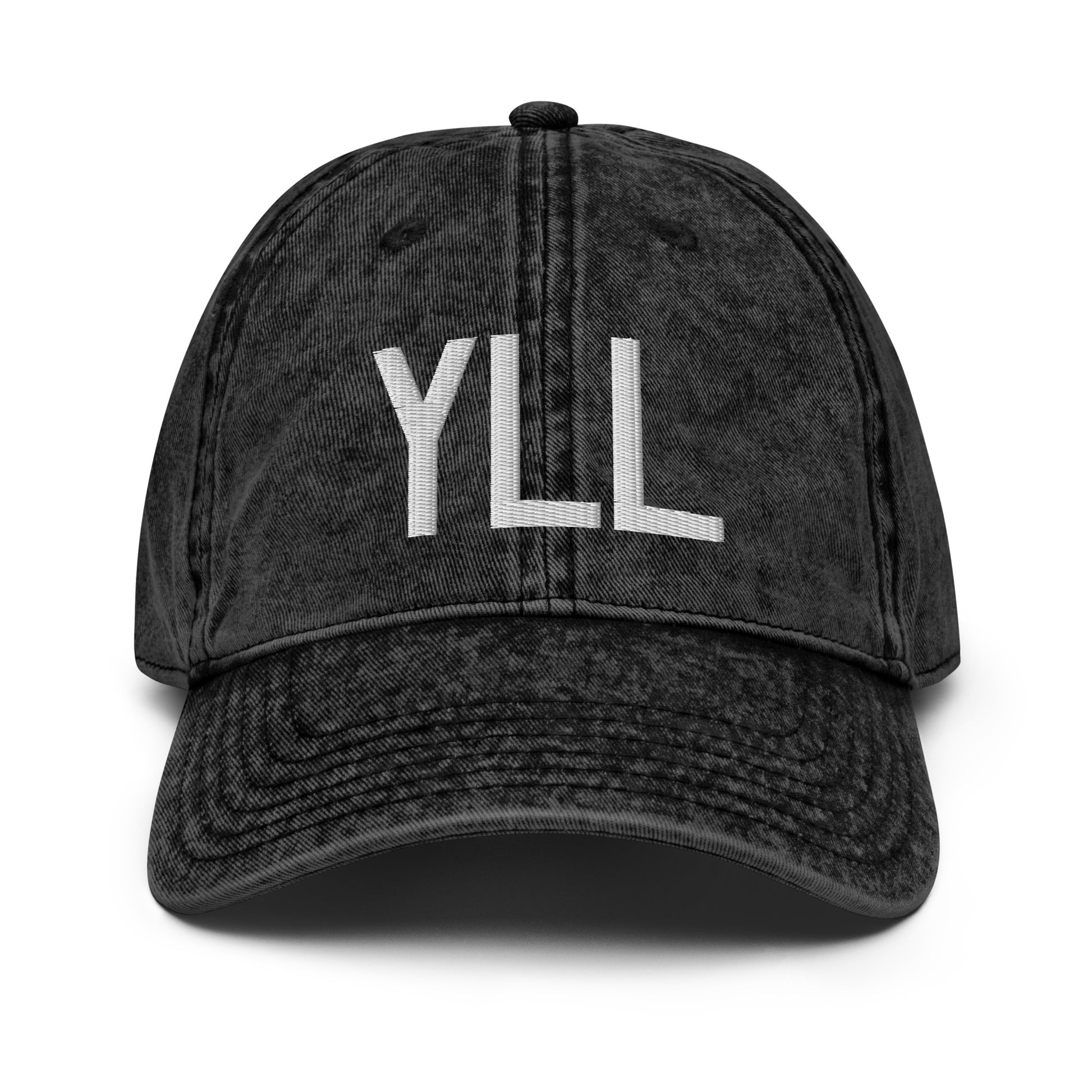 Airport Code Twill Cap - White • YLL Lloydminster • YHM Designs - Image 14