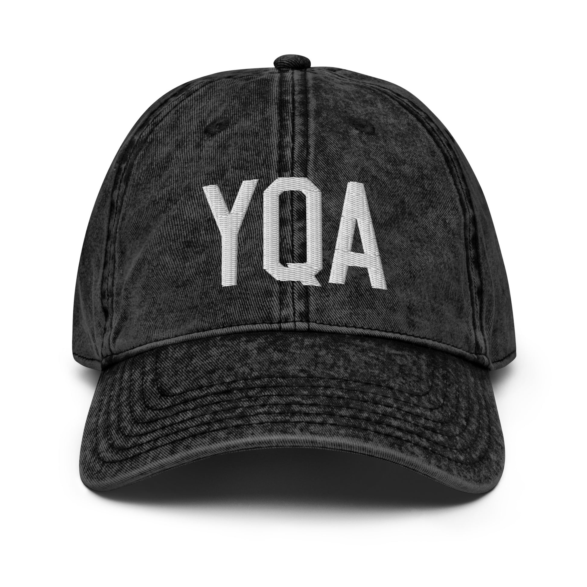 Airport Code Twill Cap - White • YQA Muskoka • YHM Designs - Image 14
