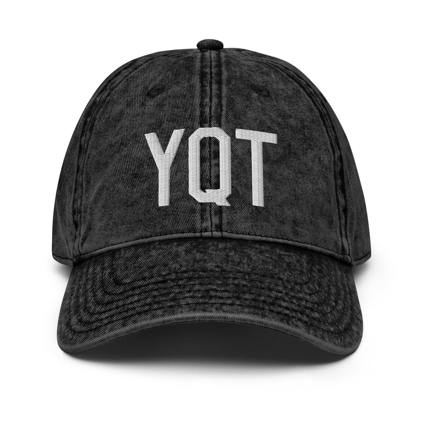 Airport Code Twill Cap - White • YQT Thunder Bay • YHM Designs - Image 14