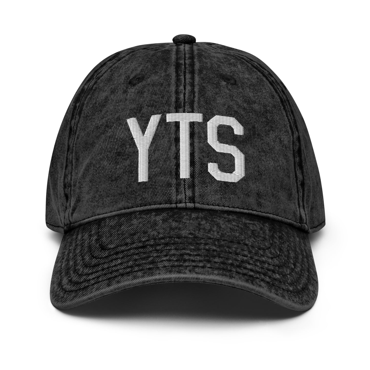 Airport Code Twill Cap - White • YTS Timmins • YHM Designs - Image 14