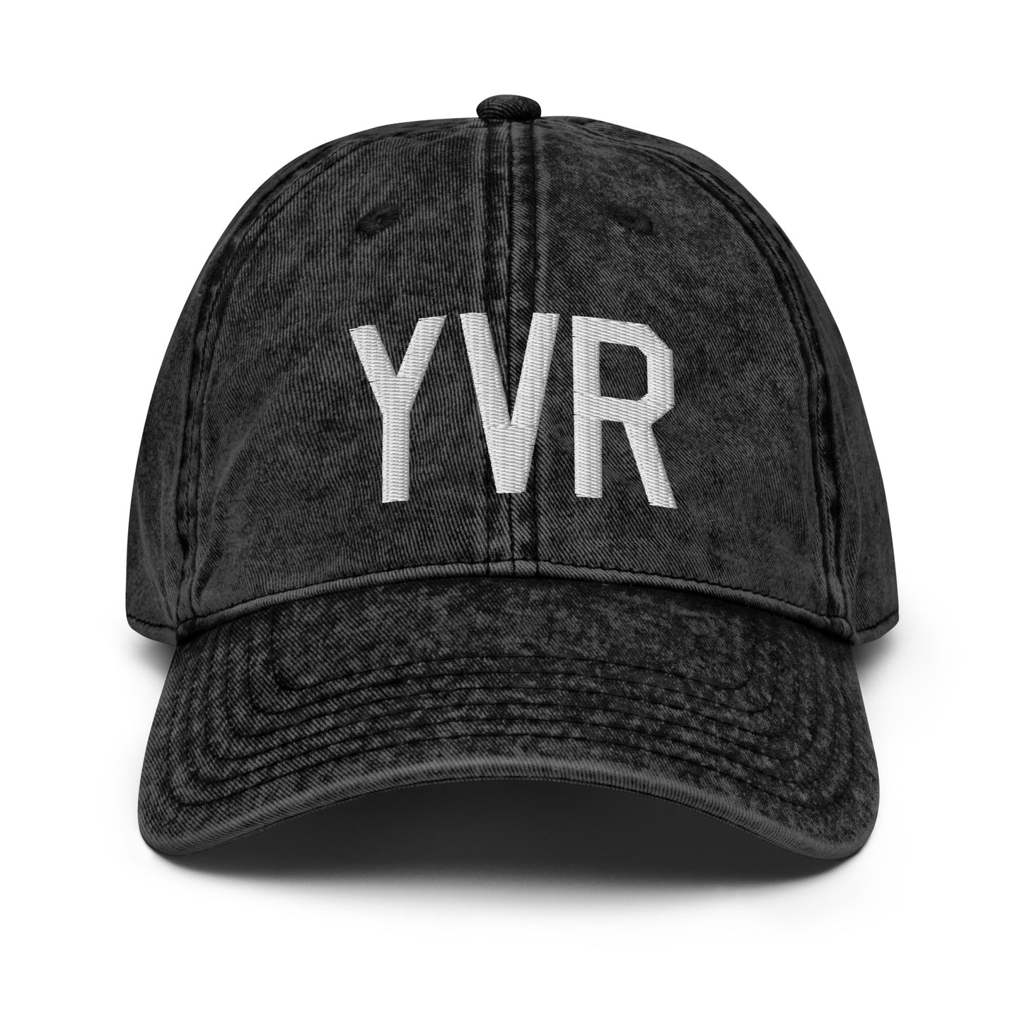 Airport Code Twill Cap - White • YVR Vancouver • YHM Designs - Image 14