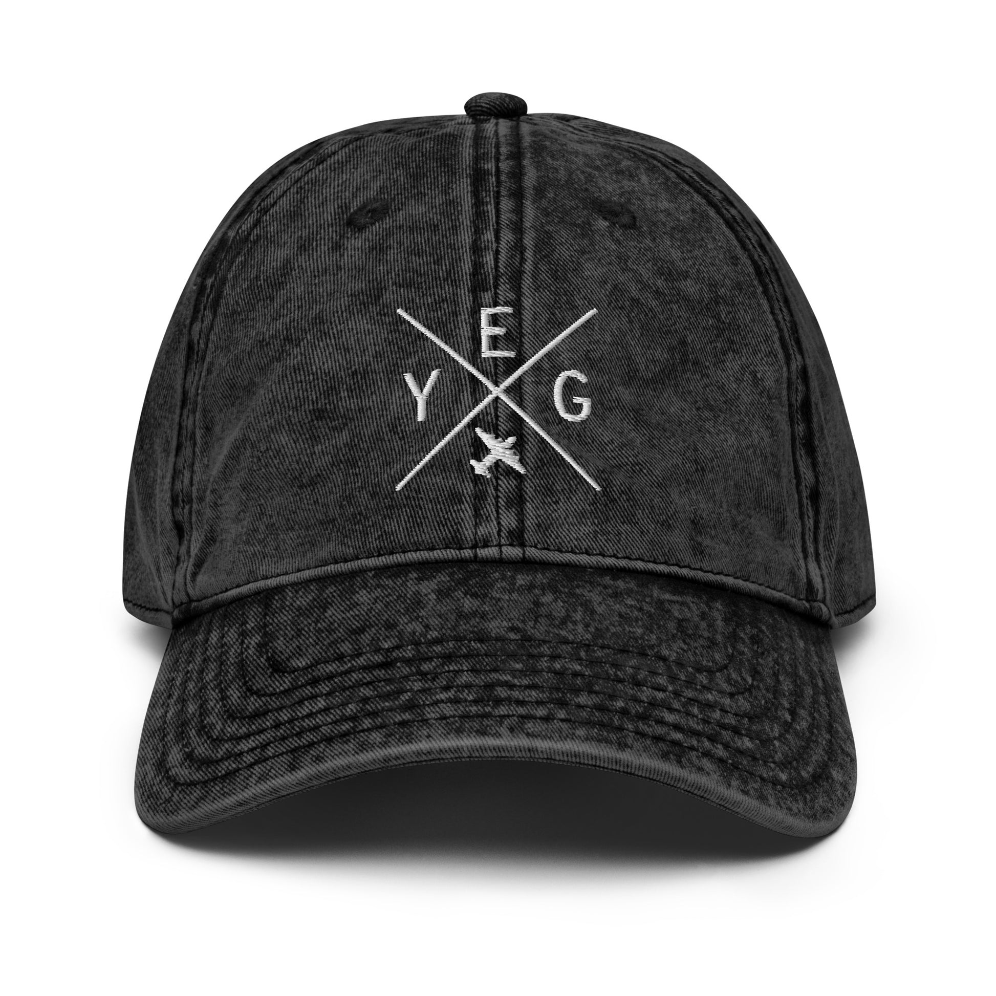 Crossed-X Cotton Twill Cap - White • YEG Edmonton • YHM Designs - Image 16