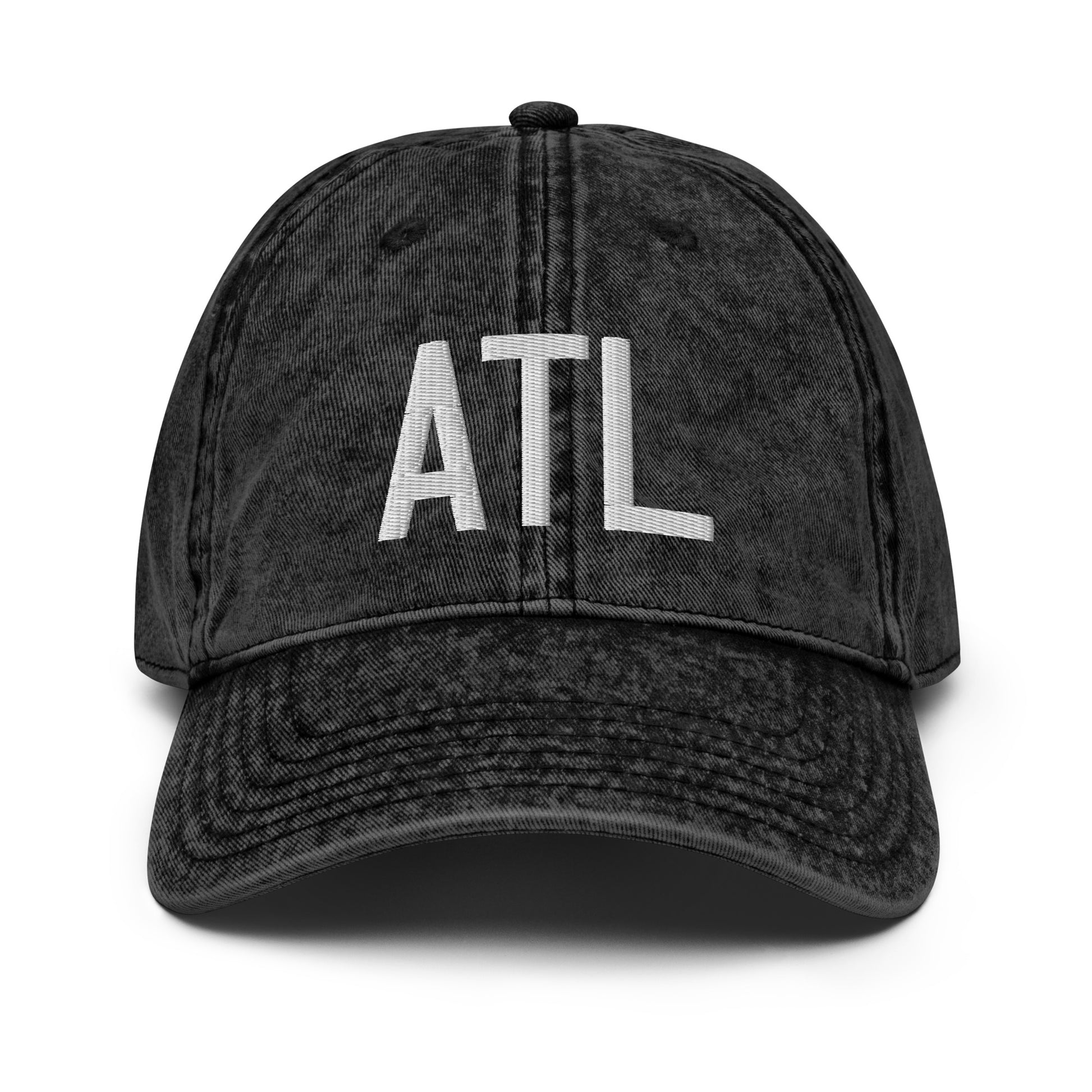 Airport Code Twill Cap - White • ATL Atlanta • YHM Designs - Image 14