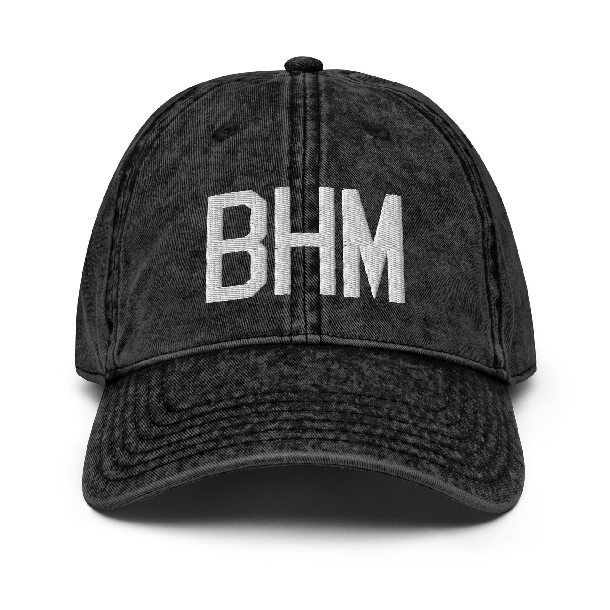 Airport Code Twill Cap - White • BHM Birmingham • YHM Designs - Image 14