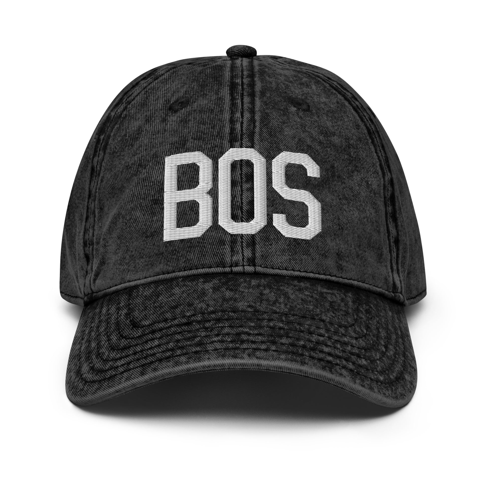 Airport Code Twill Cap - White • BOS Boston • YHM Designs - Image 14