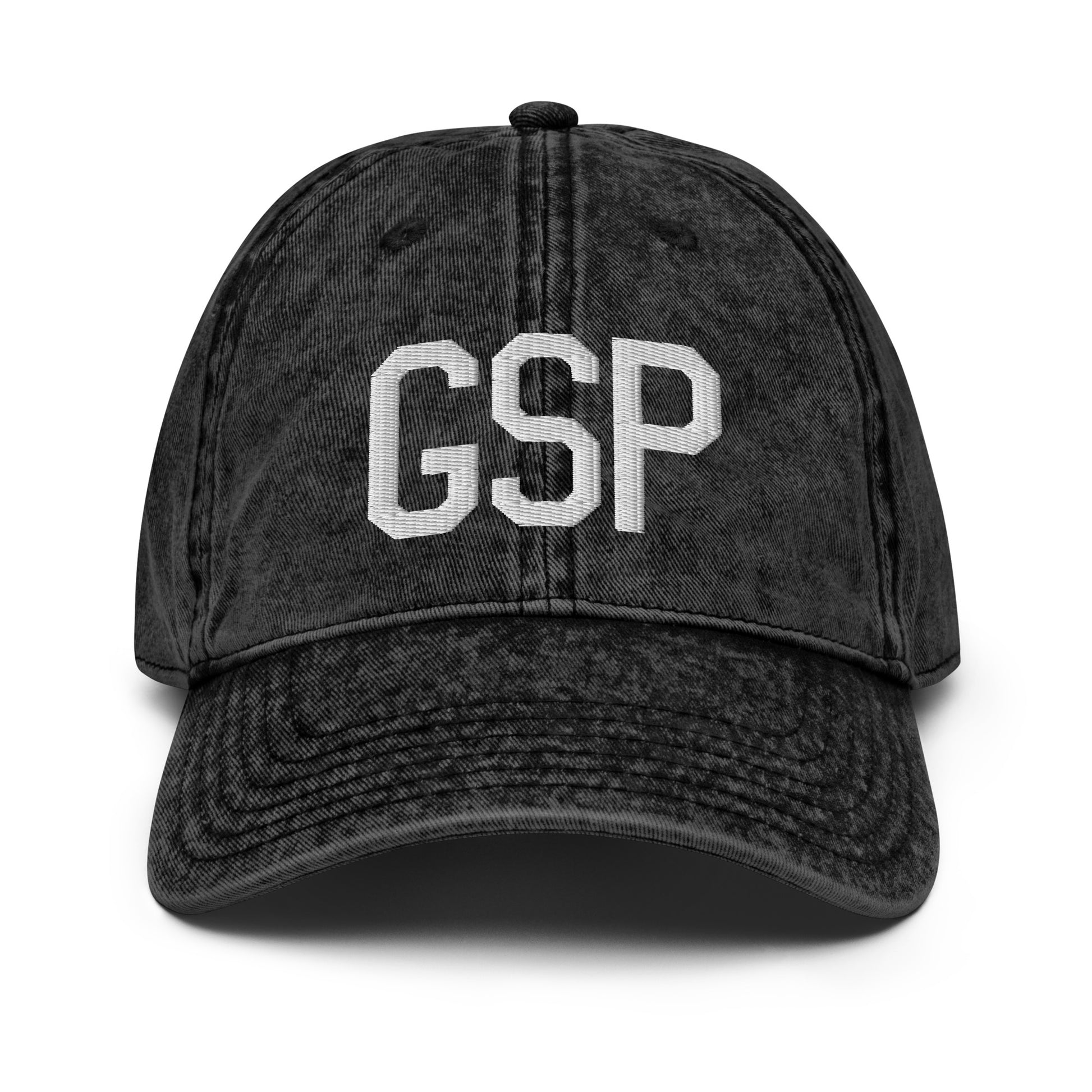 Airport Code Twill Cap - White • GSP Greenville-Spartanburg • YHM Designs - Image 14