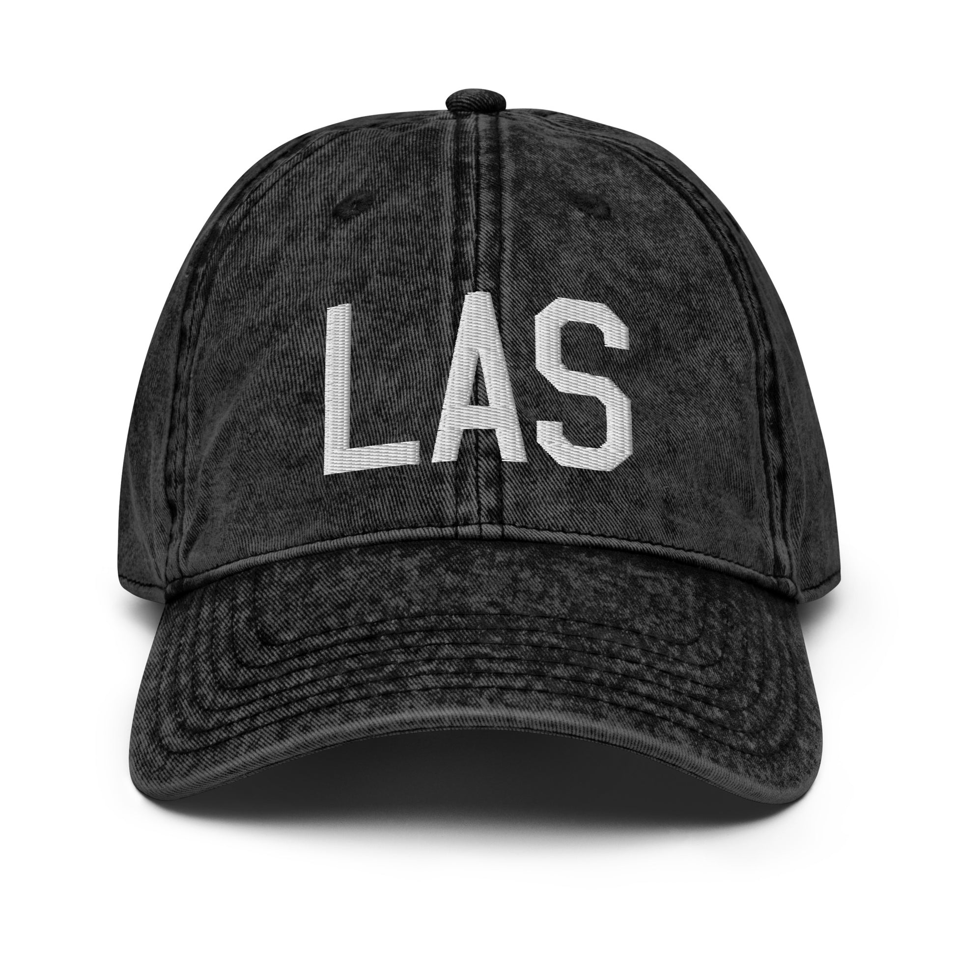 Airport Code Twill Cap - White • LAS Las Vegas • YHM Designs - Image 14