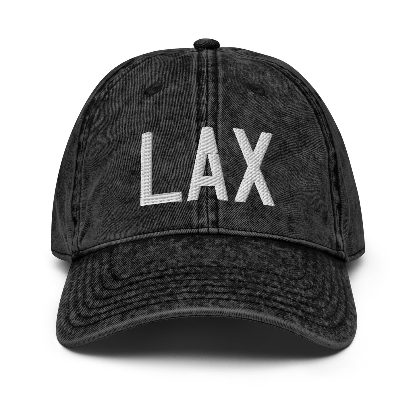 Airport Code Twill Cap - White • LAX Los Angeles • YHM Designs - Image 14