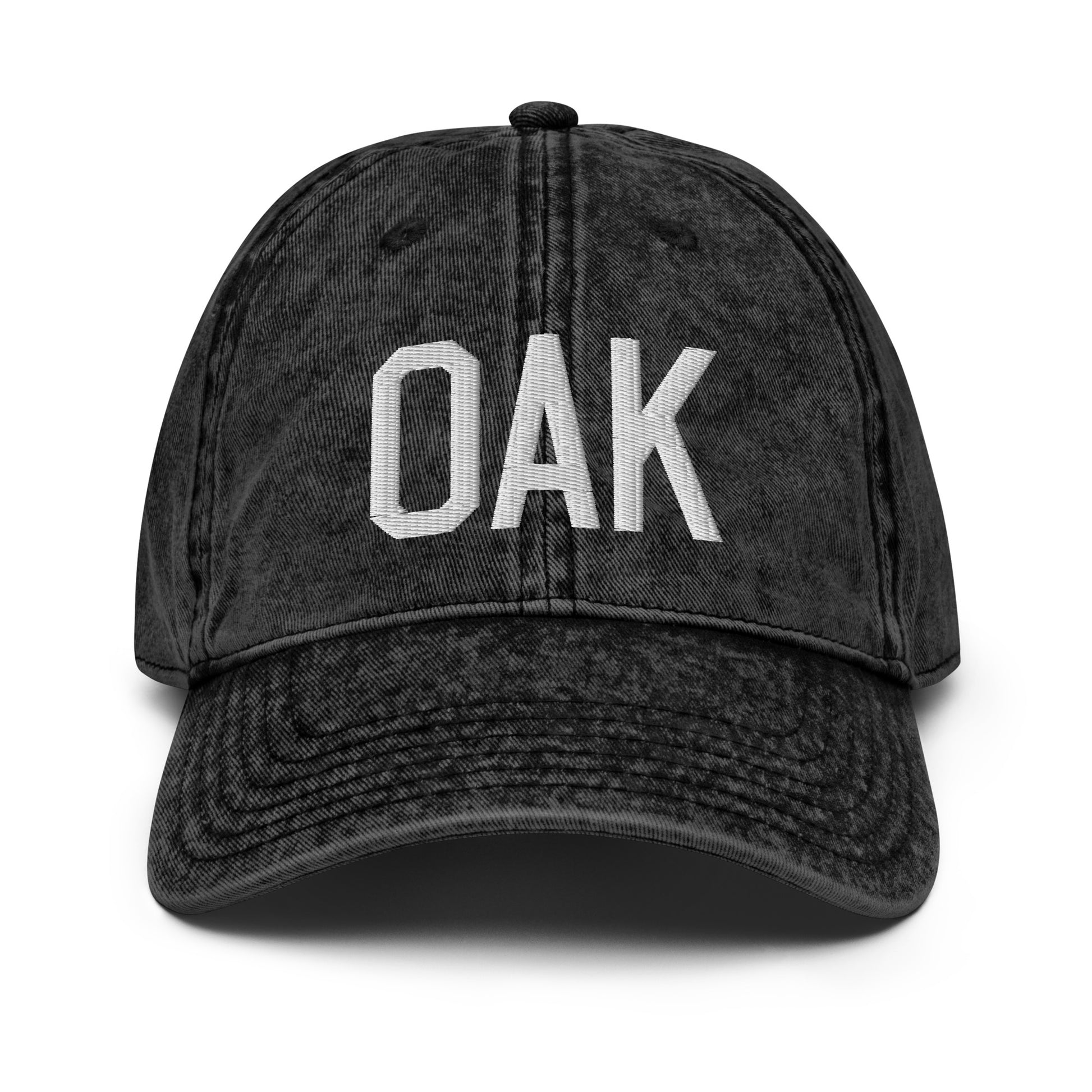 Airport Code Twill Cap - White • OAK Oakland • YHM Designs - Image 14