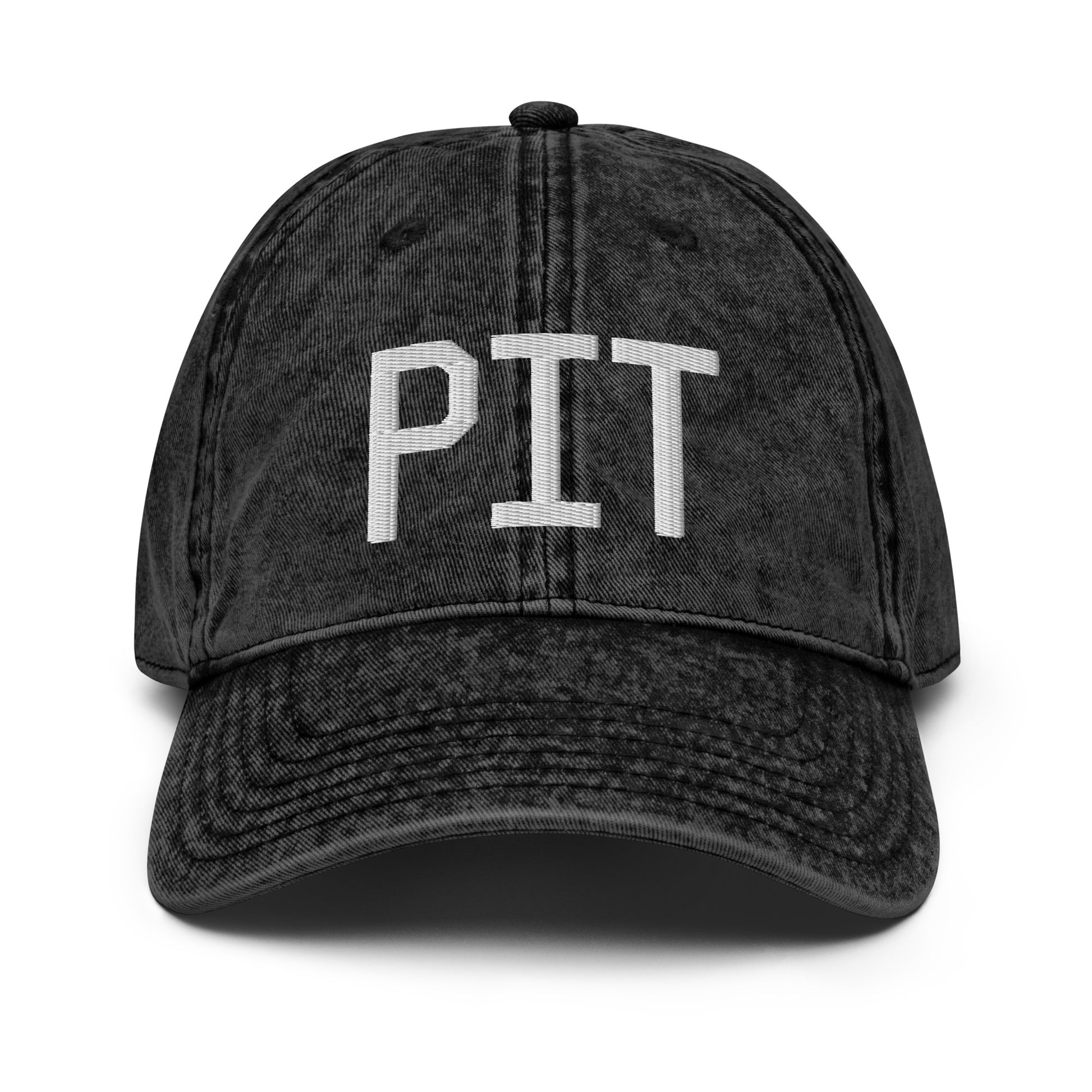 Airport Code Twill Cap - White • PIT Pittsburgh • YHM Designs - Image 14