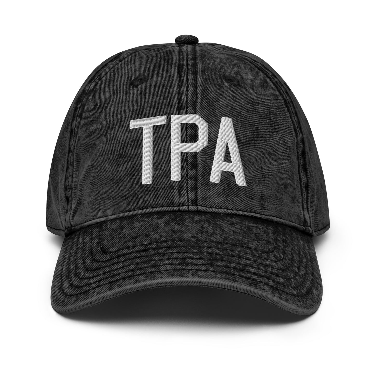 Airport Code Twill Cap - White • TPA Tampa • YHM Designs - Image 14