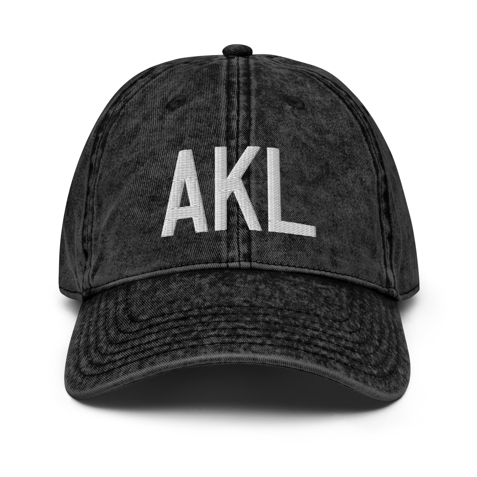 Airport Code Twill Cap - White • AKL Auckland • YHM Designs - Image 14
