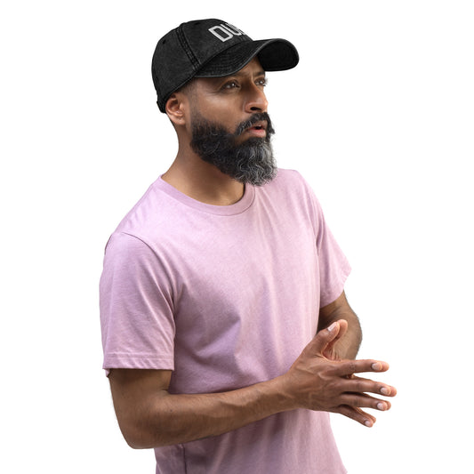 Airport Code Twill Cap - White • DUB Dublin • YHM Designs - Image 02