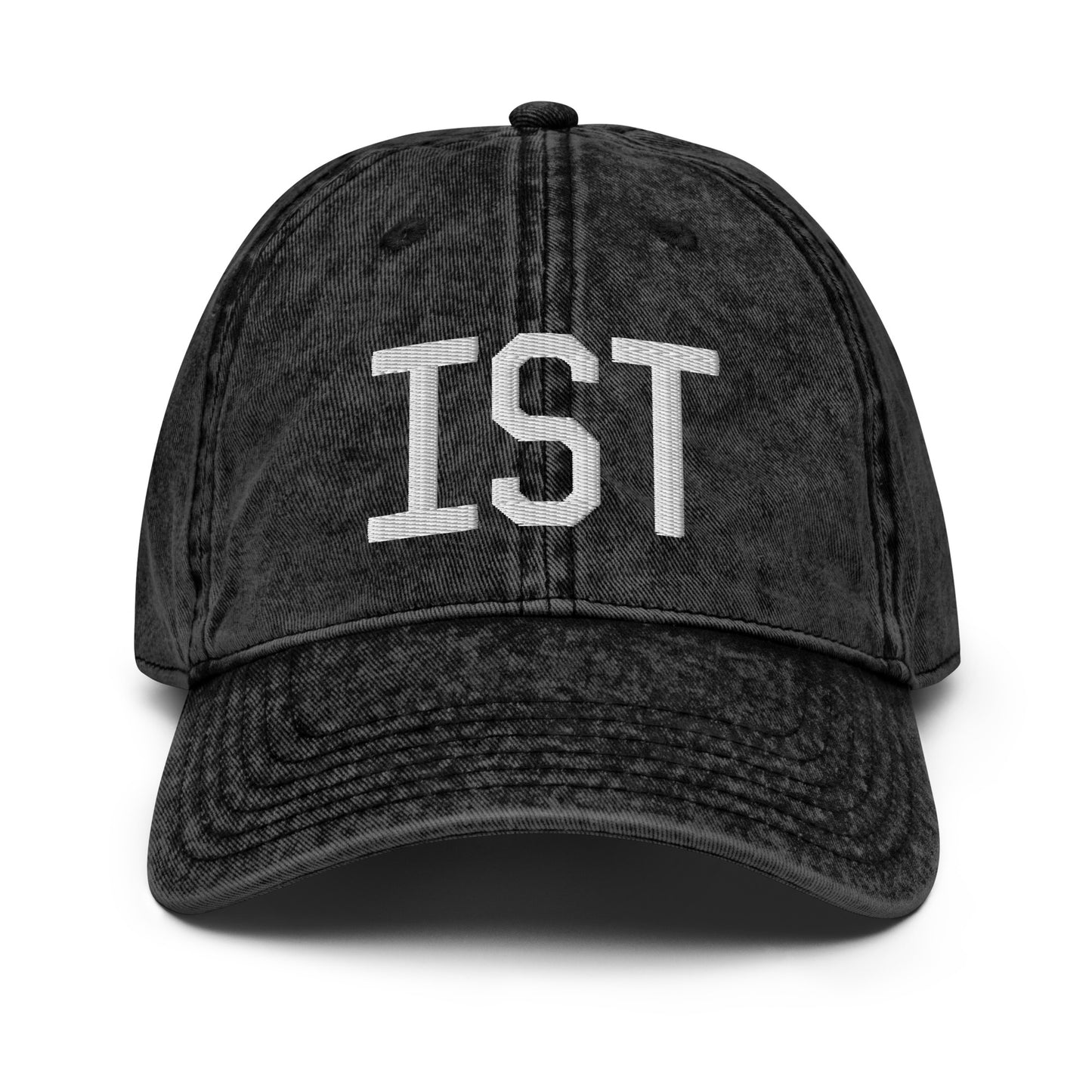 Airport Code Twill Cap - White • IST Istanbul • YHM Designs - Image 14