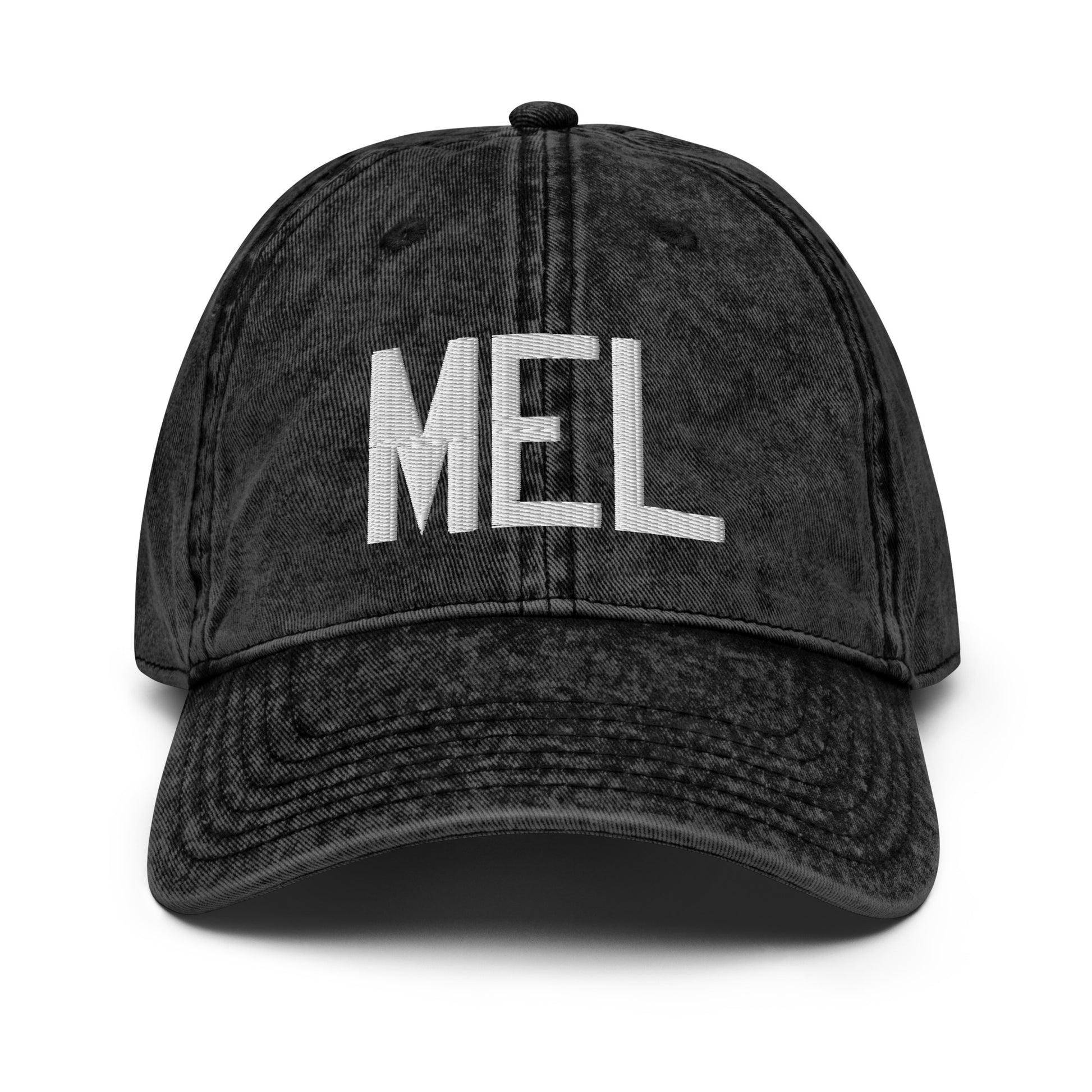 Airport Code Twill Cap - White • MEL Melbourne • YHM Designs - Image 14