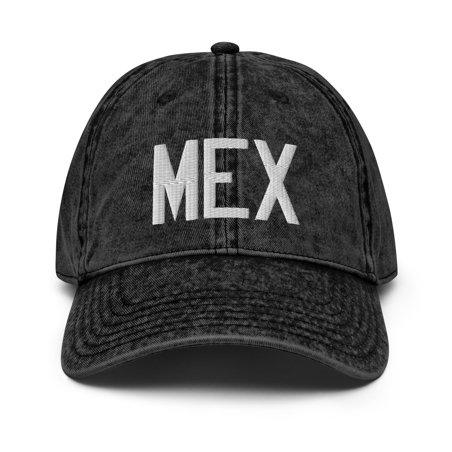 Airport Code Twill Cap - White • MEX Mexico City • YHM Designs - Image 14
