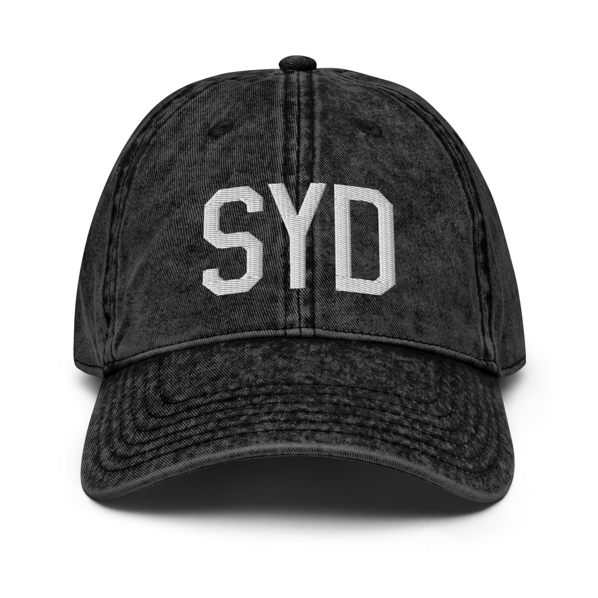 Airport Code Twill Cap - White • SYD Sydney • YHM Designs - Image 14