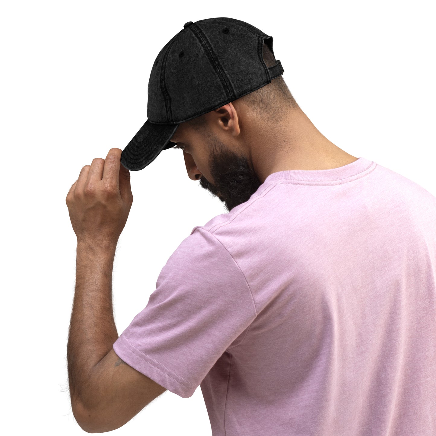 Crossed-X Cotton Twill Cap - White • YQG Windsor • YHM Designs - Image 03