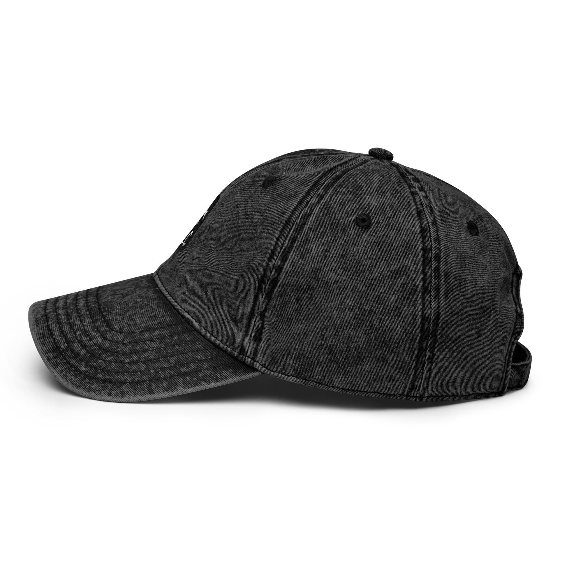 Jetliner Vintage Cotton Twill Baseball Cap • Black/White • SLC Salt Lake City • YHM Designs - Image 09