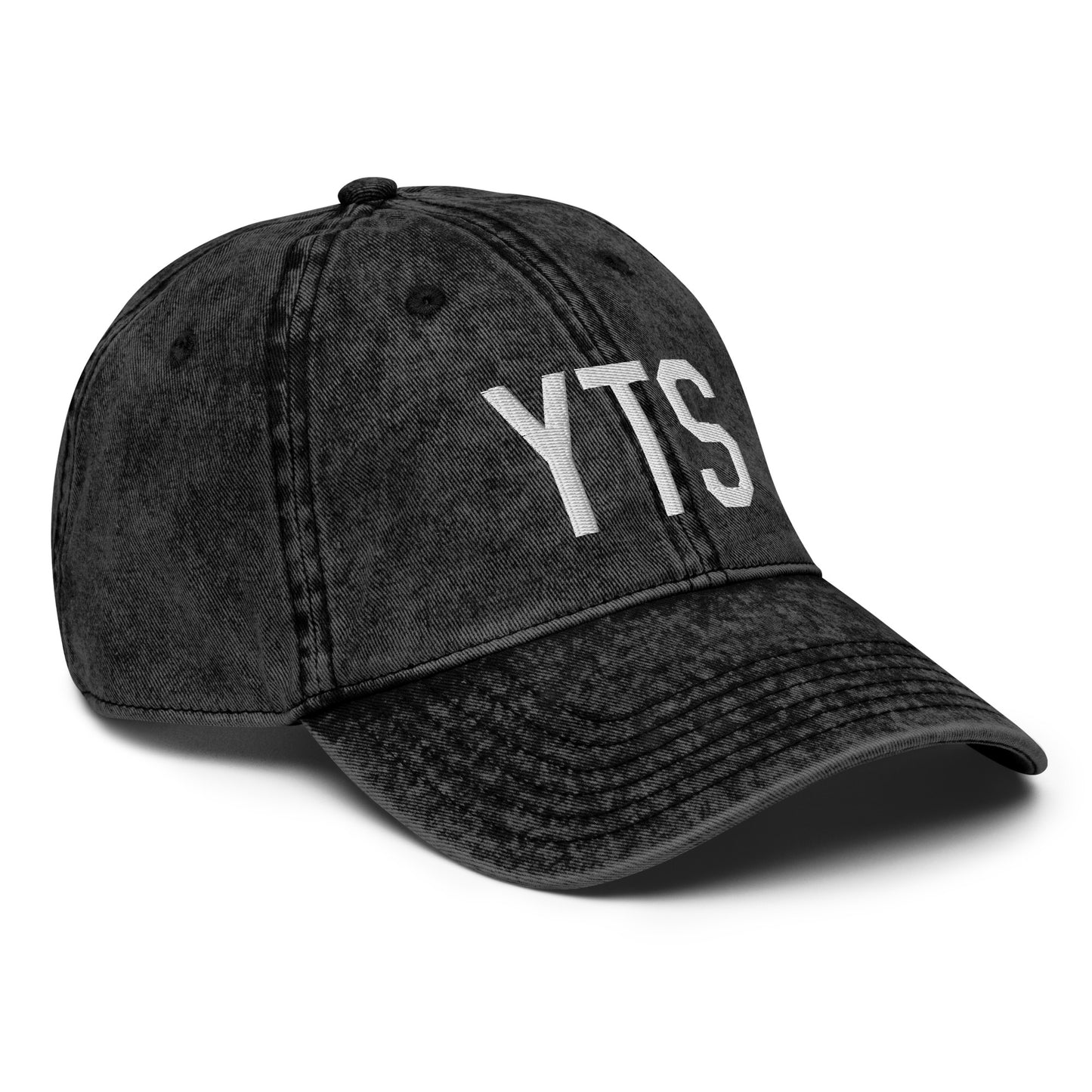 Airport Code Twill Cap - White • YTS Timmins • YHM Designs - Image 15