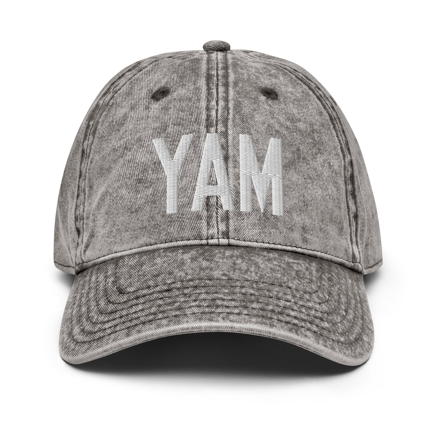 Airport Code Twill Cap - White • YAM Sault-Ste-Marie • YHM Designs - Image 28