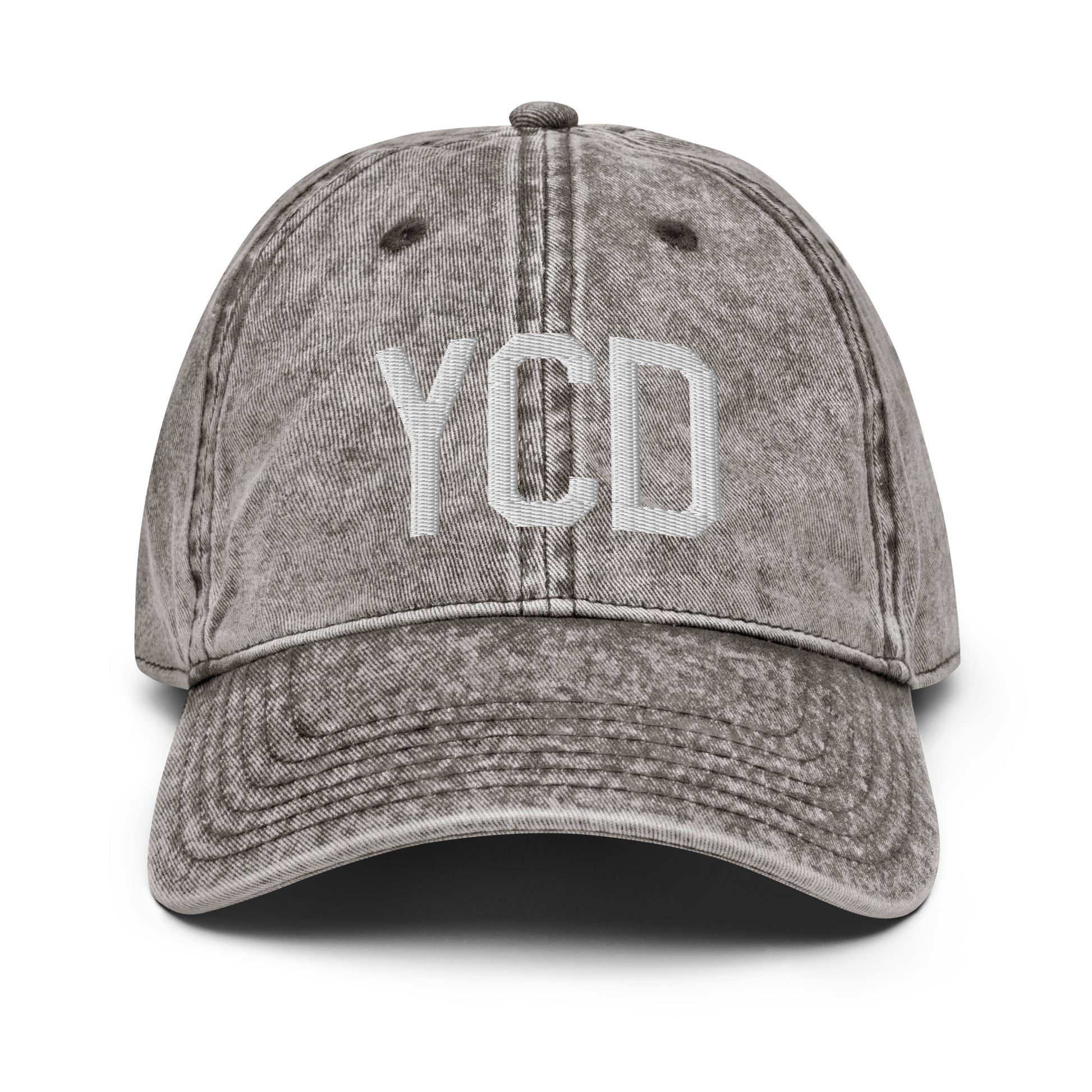 Airport Code Twill Cap - White • YCD Nanaimo • YHM Designs - Image 28