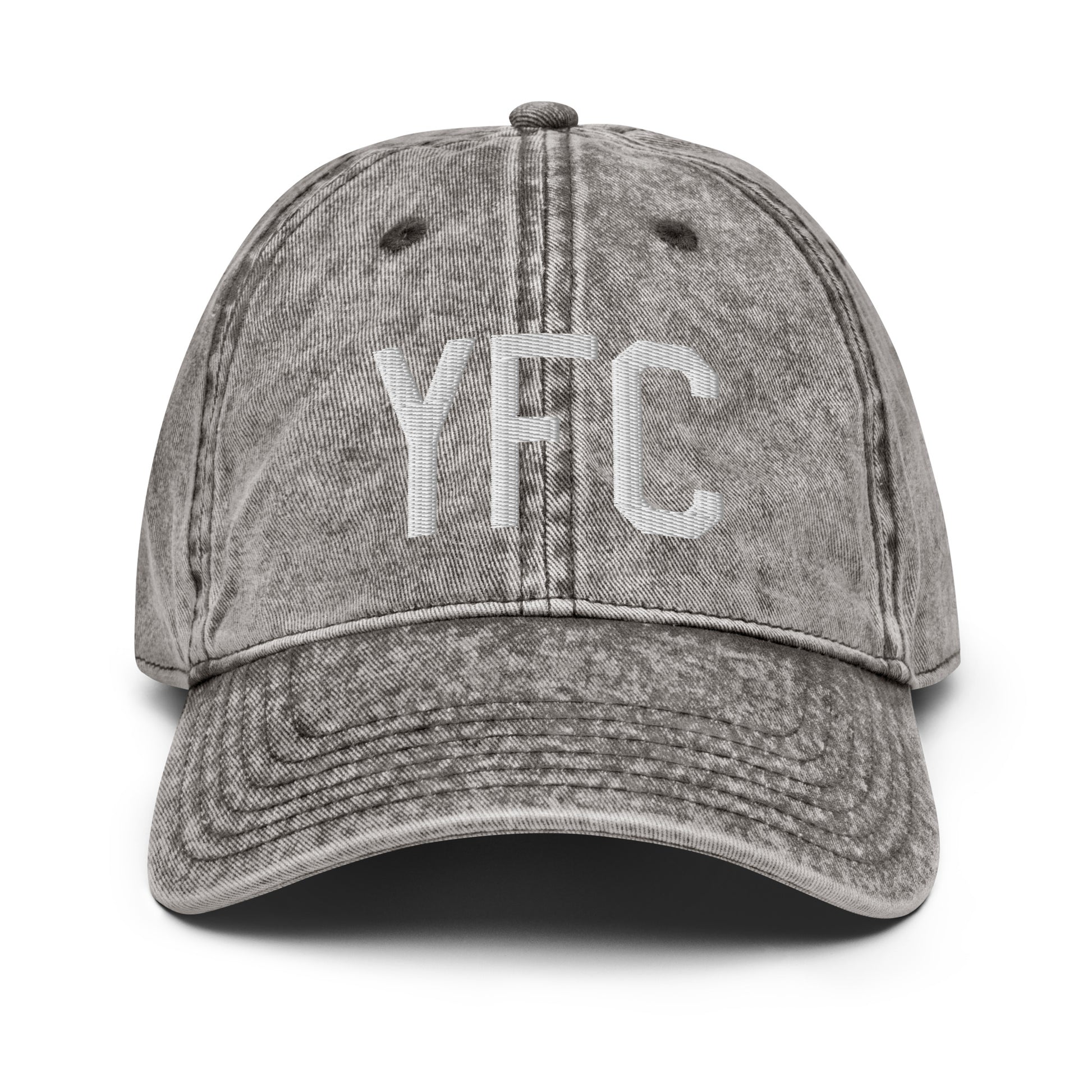 Airport Code Twill Cap - White • YFC Fredericton • YHM Designs - Image 28