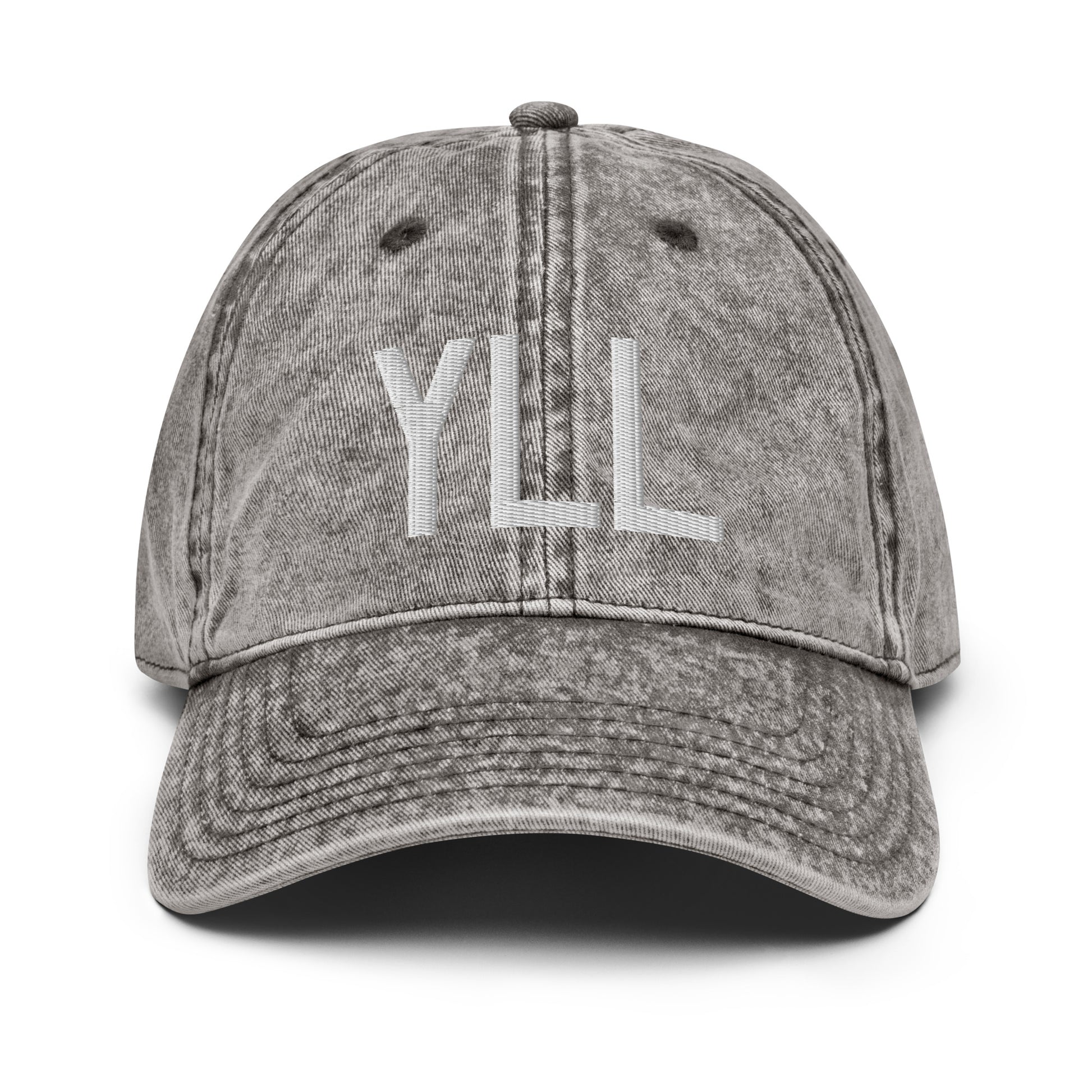 Airport Code Twill Cap - White • YLL Lloydminster • YHM Designs - Image 28