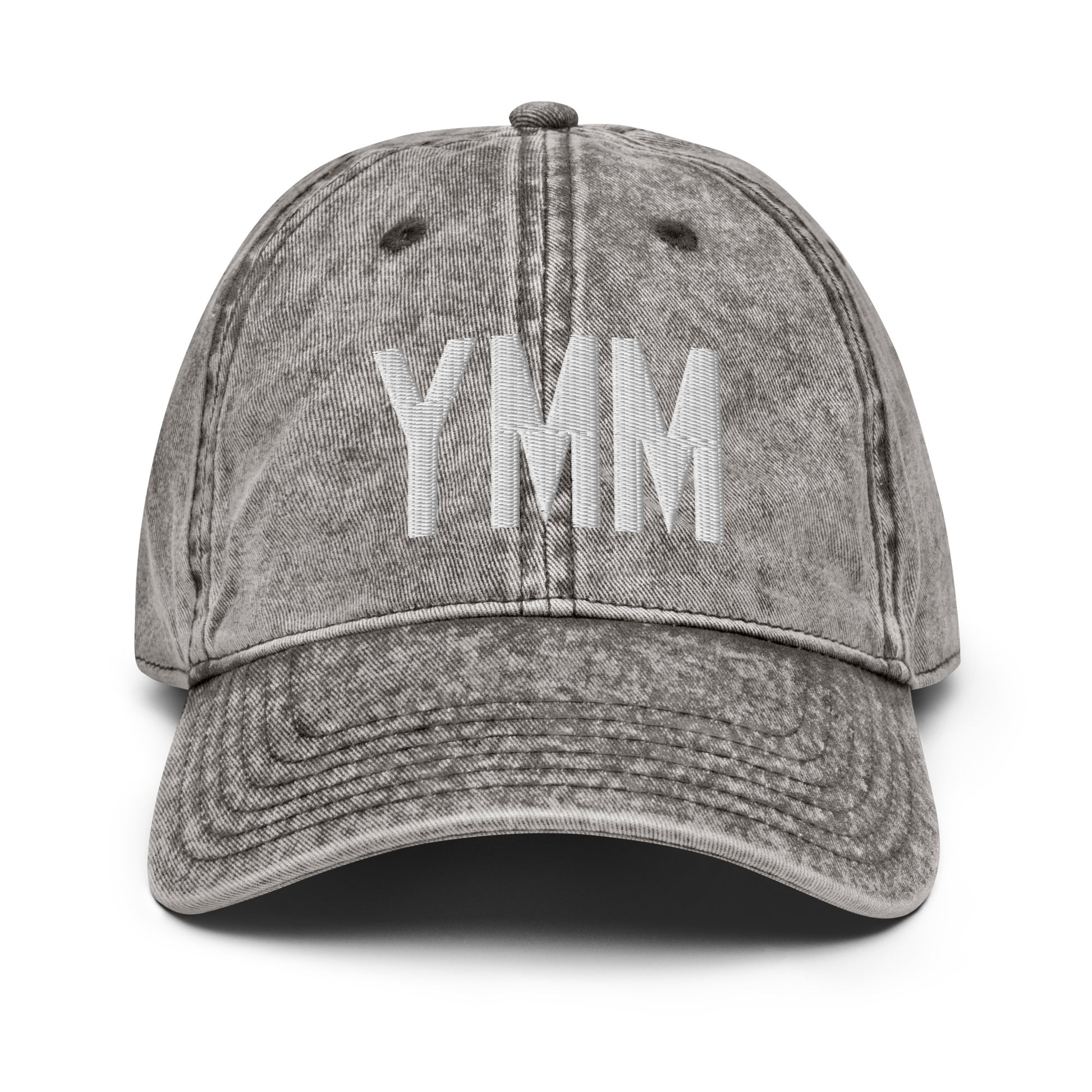 Airport Code Twill Cap - White • YMM Fort McMurray • YHM Designs - Image 28