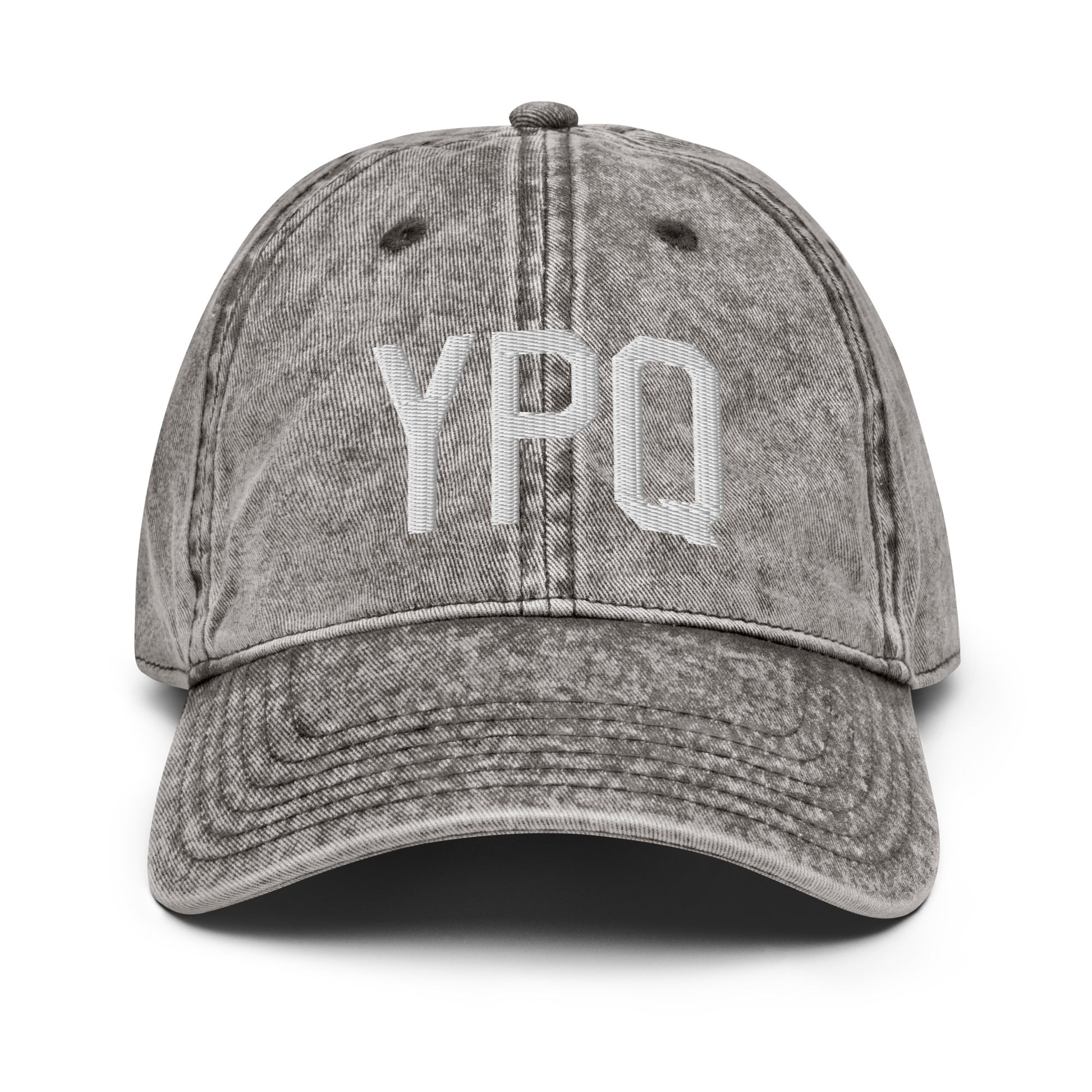 Airport Code Twill Cap - White • YPQ Peterborough • YHM Designs - Image 28