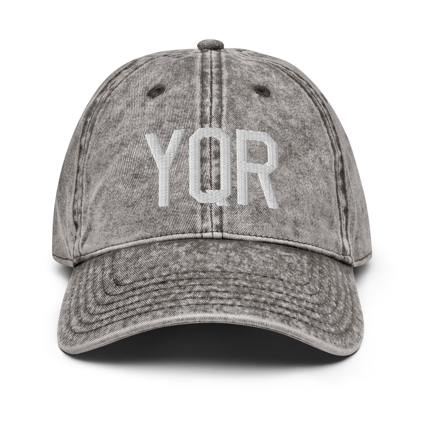Airport Code Twill Cap - White • YQR Regina • YHM Designs - Image 28