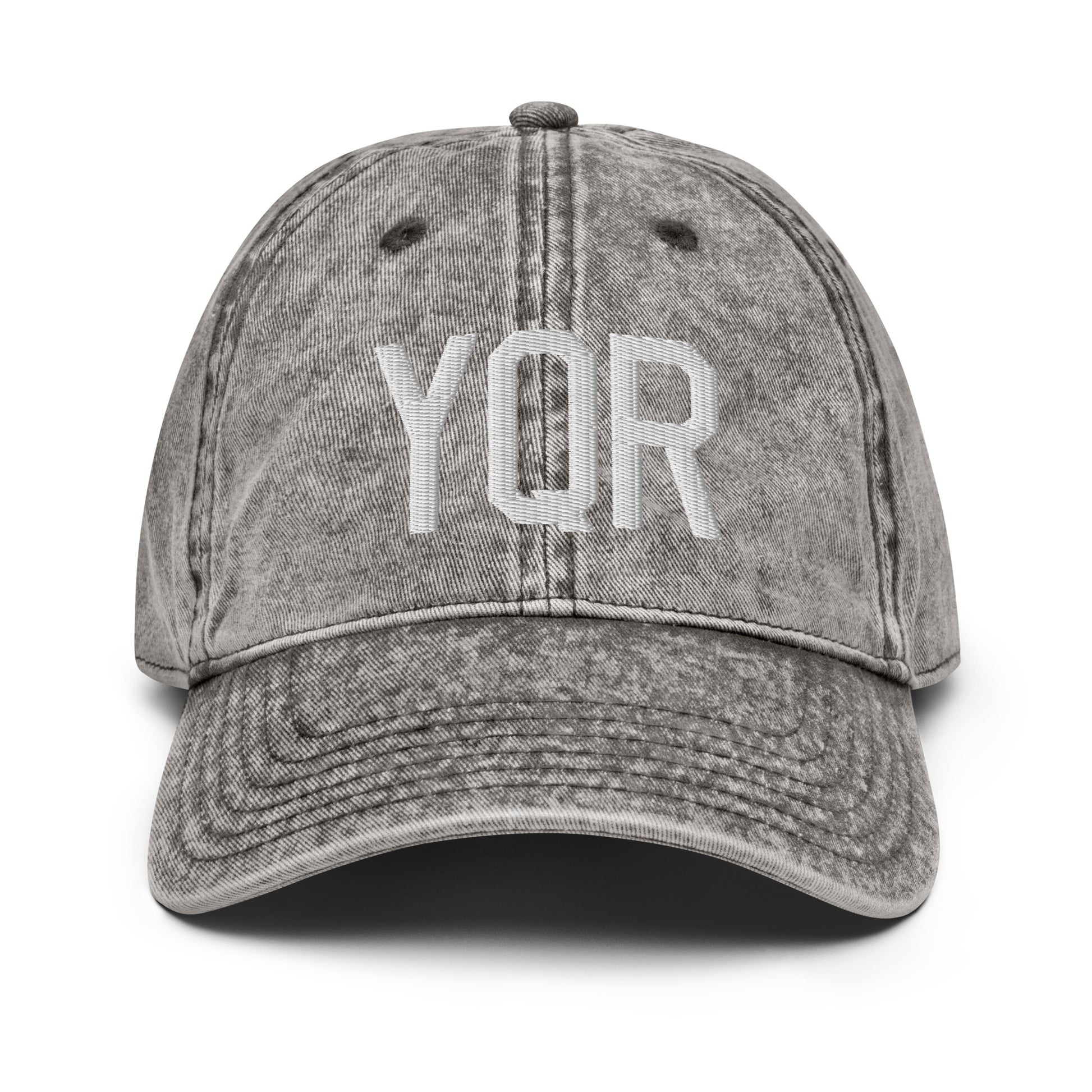 Airport Code Twill Cap - White • YQR Regina • YHM Designs - Image 28