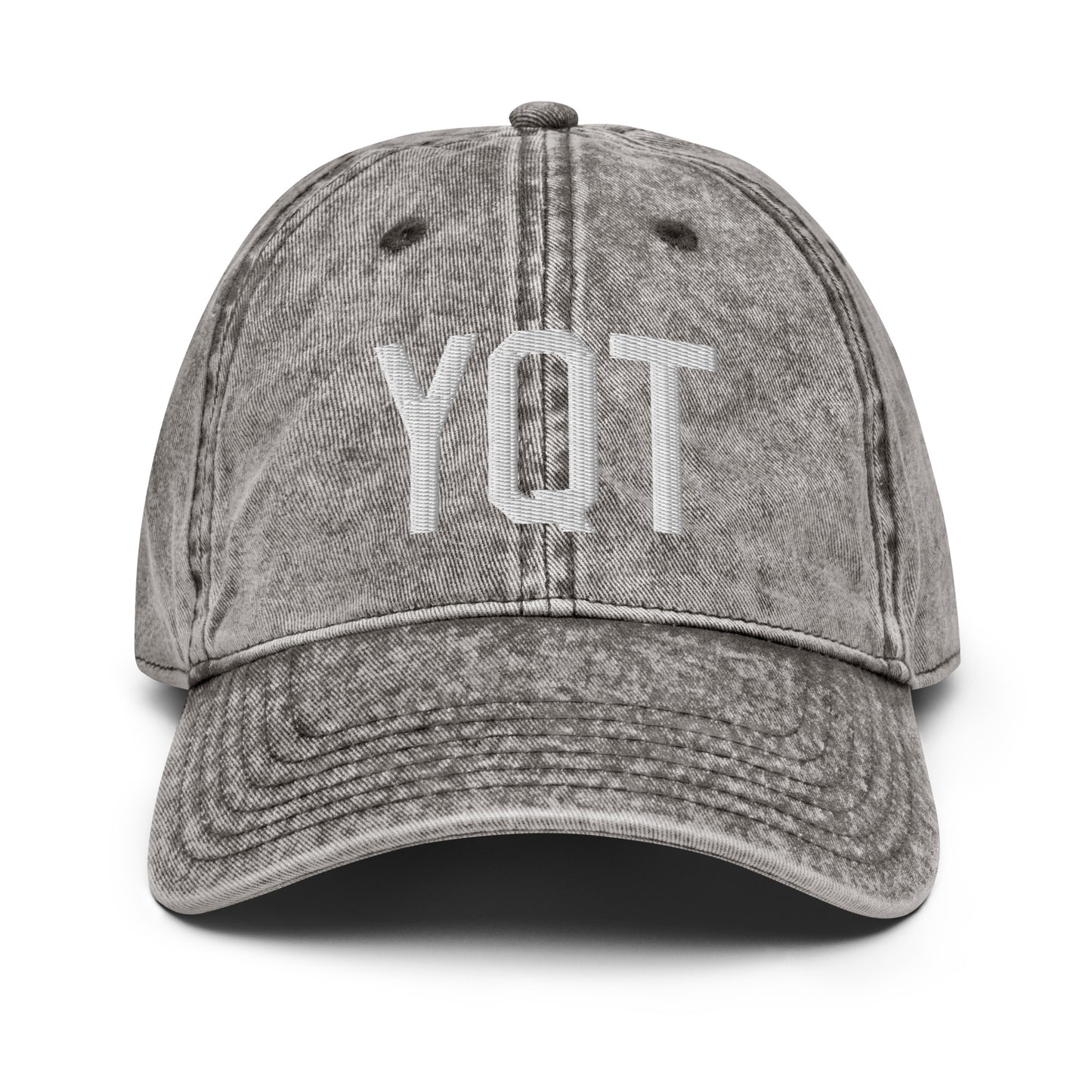 Airport Code Twill Cap - White • YQT Thunder Bay • YHM Designs - Image 28