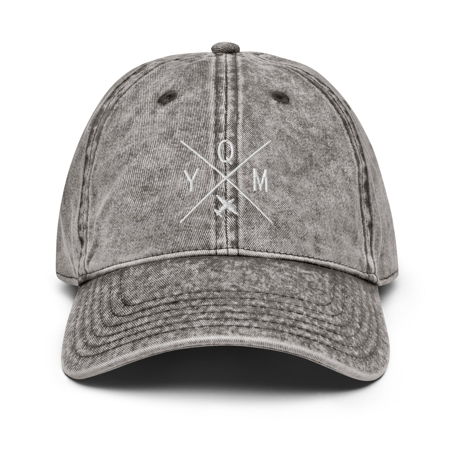 Crossed-X Cotton Twill Cap - White • YQM Moncton • YHM Designs - Image 30