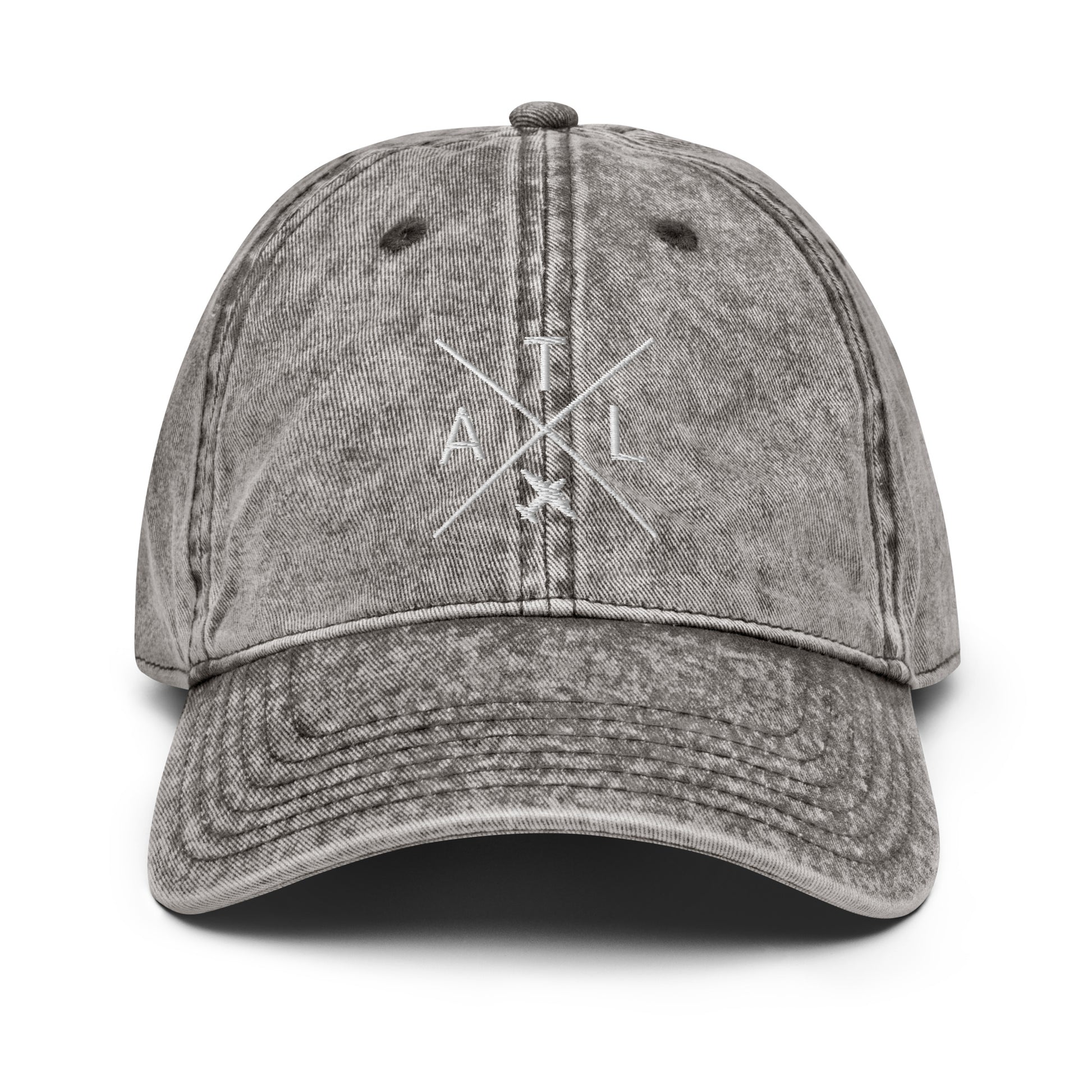Crossed-X Cotton Twill Cap - White • ATL Atlanta • YHM Designs - Image 30
