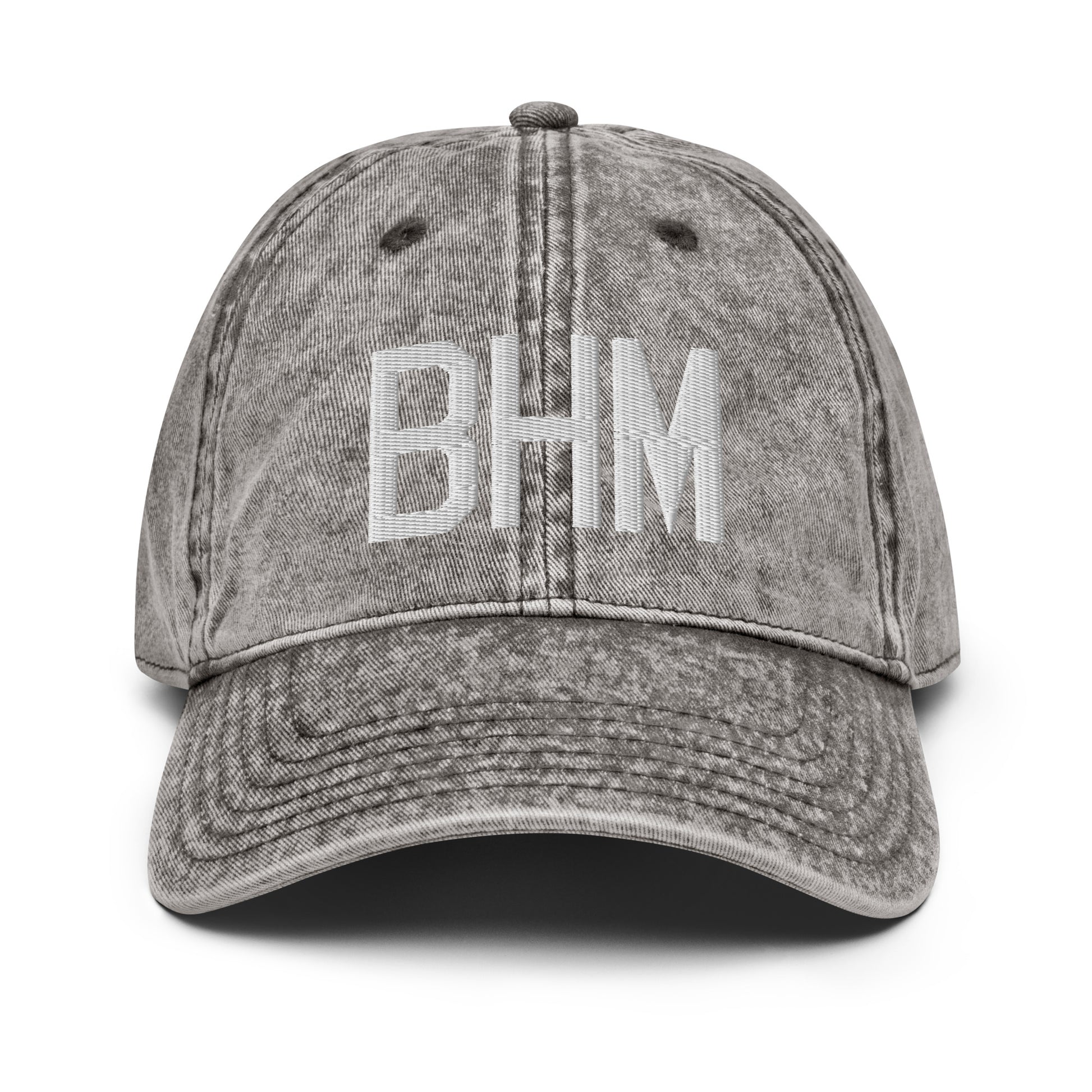 Airport Code Twill Cap - White • BHM Birmingham • YHM Designs - Image 28