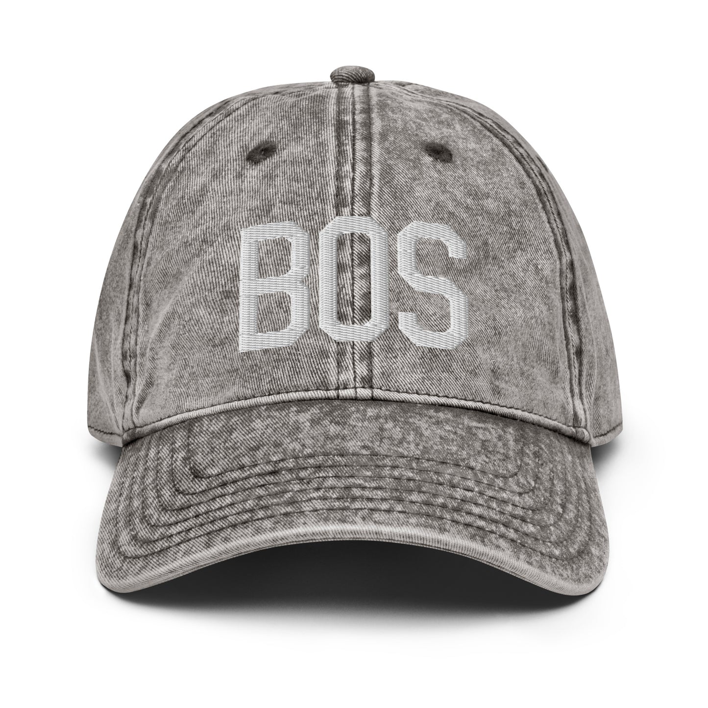Airport Code Twill Cap - White • BOS Boston • YHM Designs - Image 28