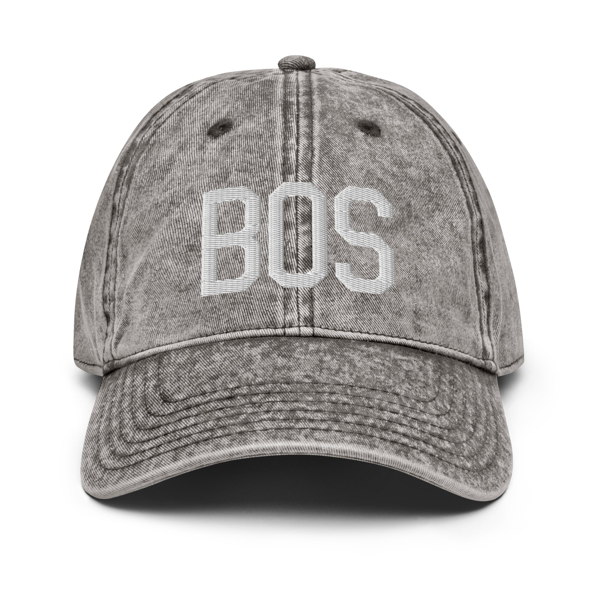Airport Code Twill Cap - White • BOS Boston • YHM Designs - Image 28