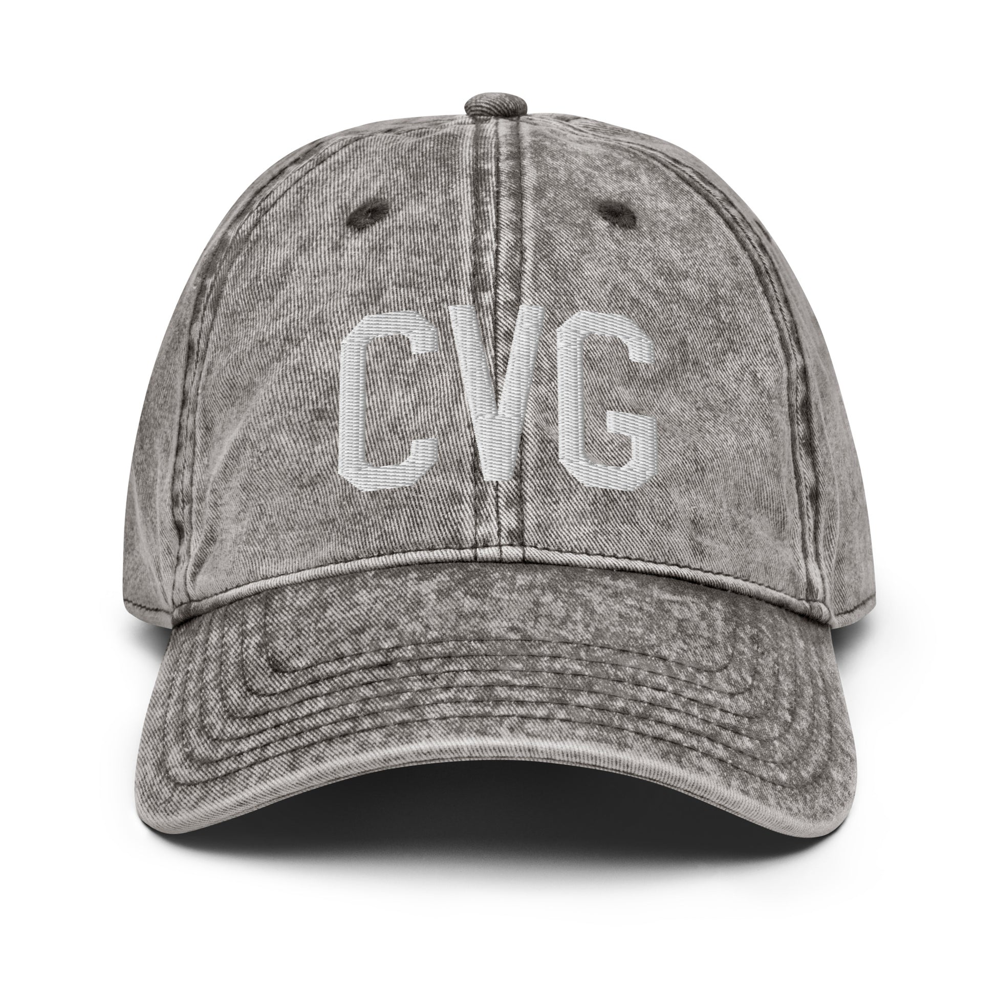 Airport Code Twill Cap - White • CVG Cincinnati • YHM Designs - Image 28