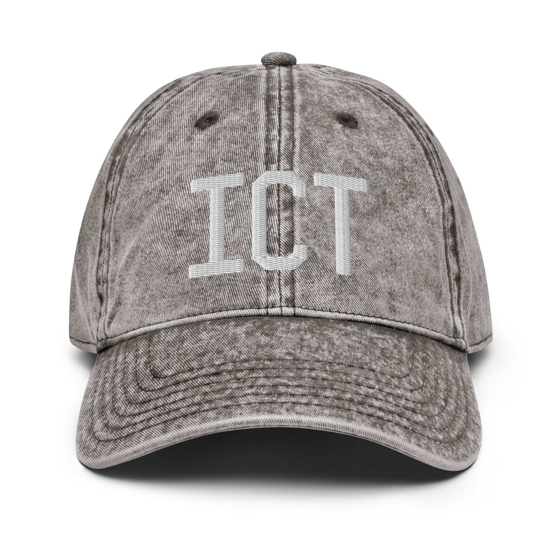 Airport Code Twill Cap - White • ICT Wichita • YHM Designs - Image 28
