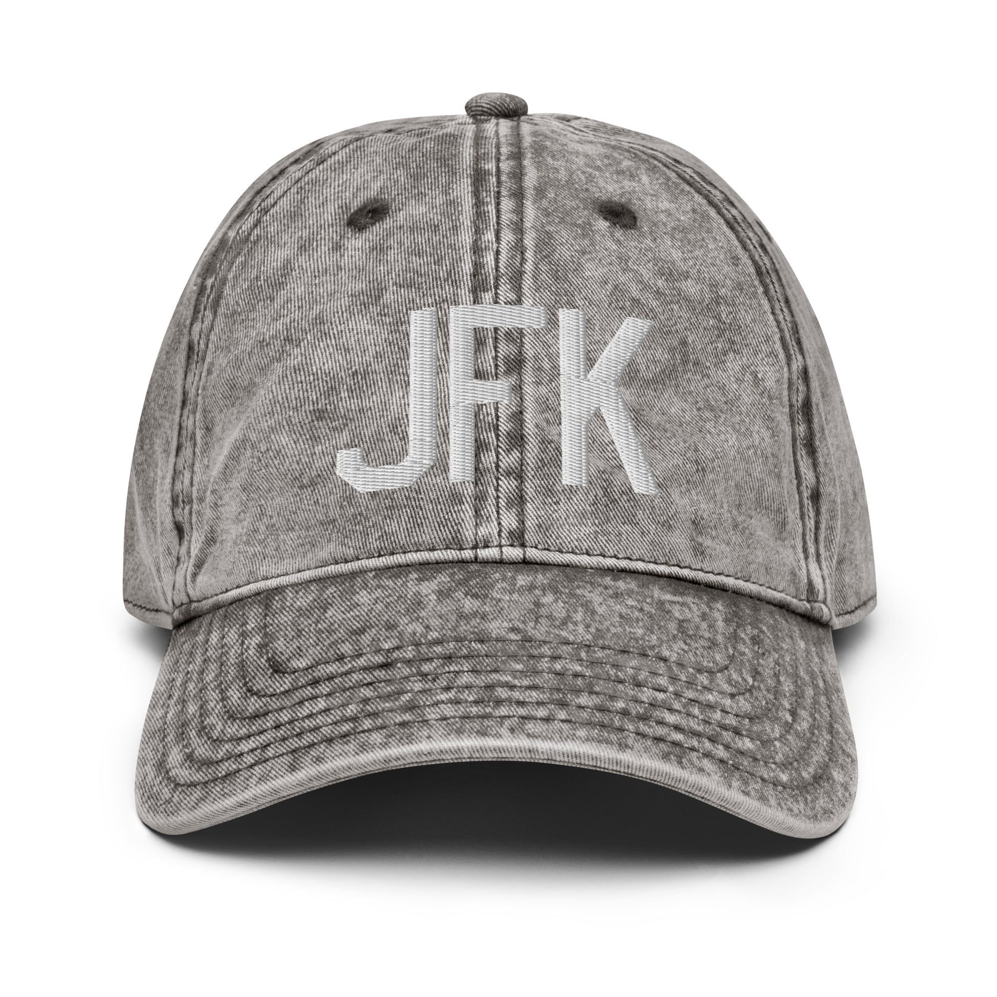 Airport Code Twill Cap - White • JFK New York • YHM Designs - Image 28