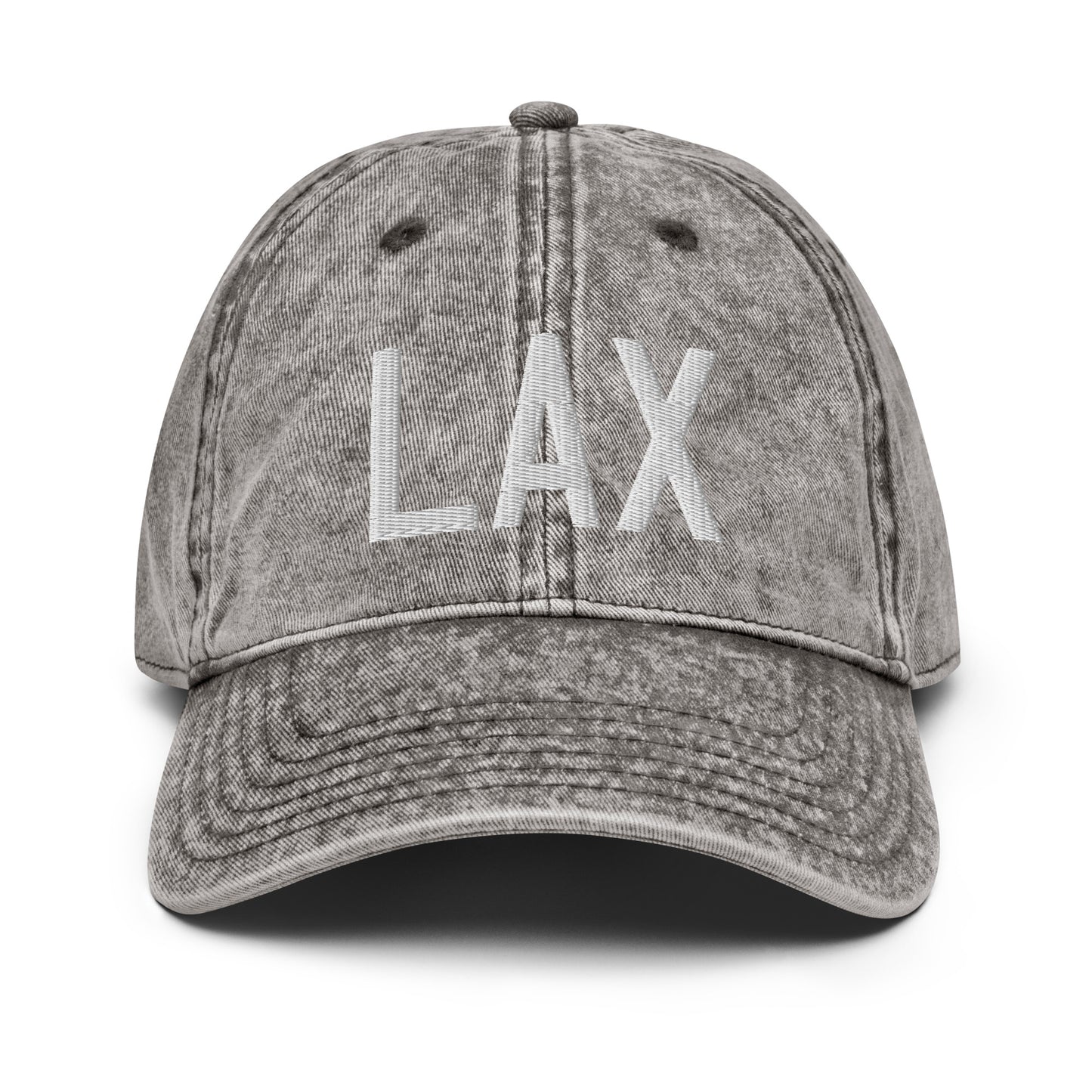 Airport Code Twill Cap - White • LAX Los Angeles • YHM Designs - Image 28