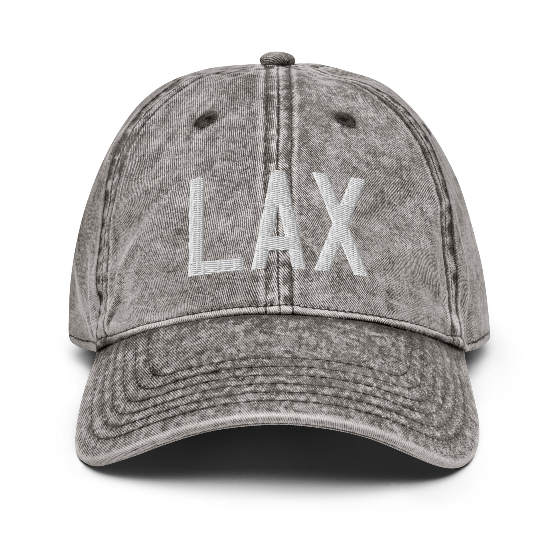 Airport Code Twill Cap - White • LAX Los Angeles • YHM Designs - Image 28