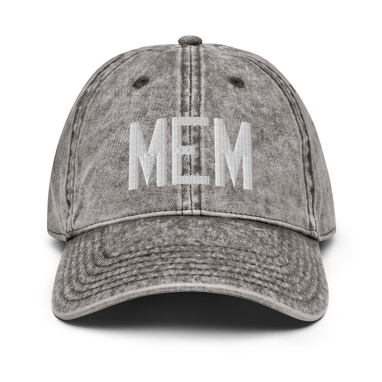 Airport Code Twill Cap - White • MEM Memphis • YHM Designs - Image 28
